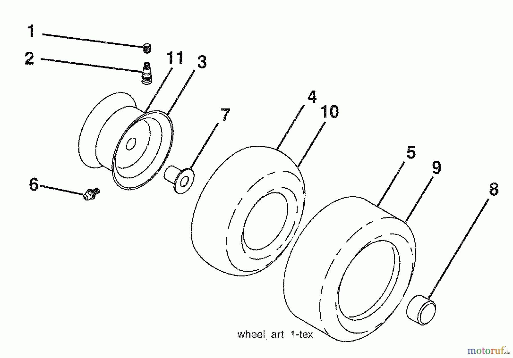  Husqvarna Rasen und Garten Traktoren YTH 20K46 (96043003300) - Husqvarna Yard Tractor (2008-10 & After) Wheels and Tires