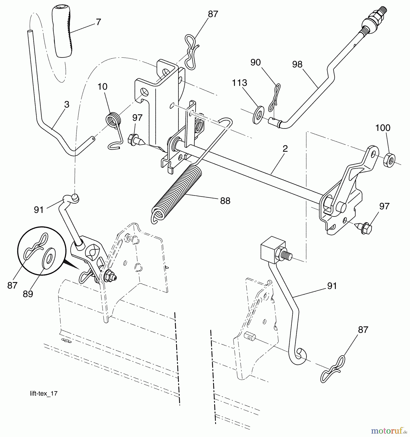  Husqvarna Rasen und Garten Traktoren YTH 20K46 (96043003303) - Husqvarna Yard Tractor (2009-04 & After) Mower Lift