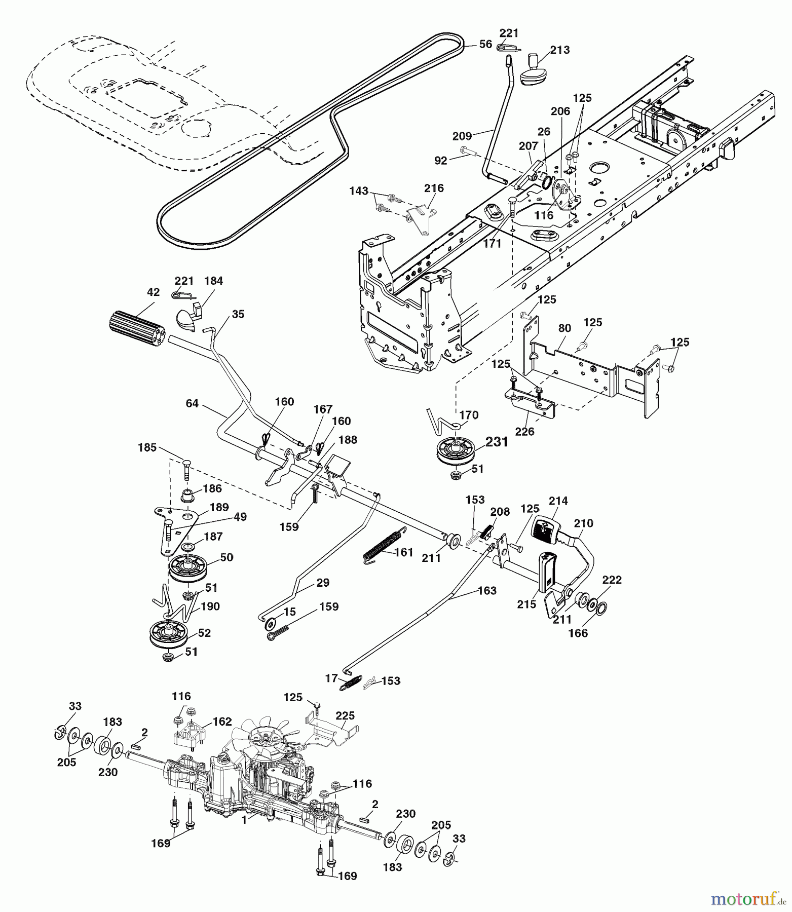  Husqvarna Rasen und Garten Traktoren YTH 20K46 (96045000402) - Husqvarna Yard Tractor (2007-07 & After) Drive