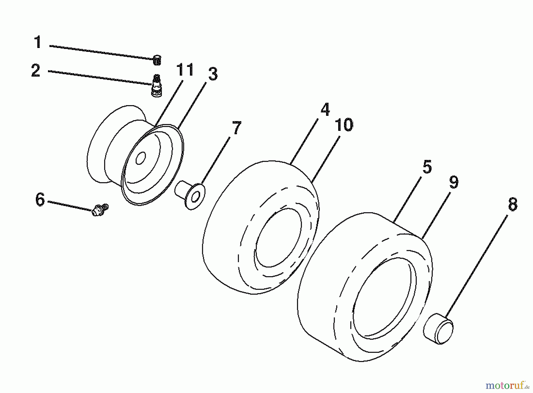  Husqvarna Rasen und Garten Traktoren YTH 20K46 (96045000403) - Husqvarna Yard Tractor (2007-10 & After) Wheels and Tires