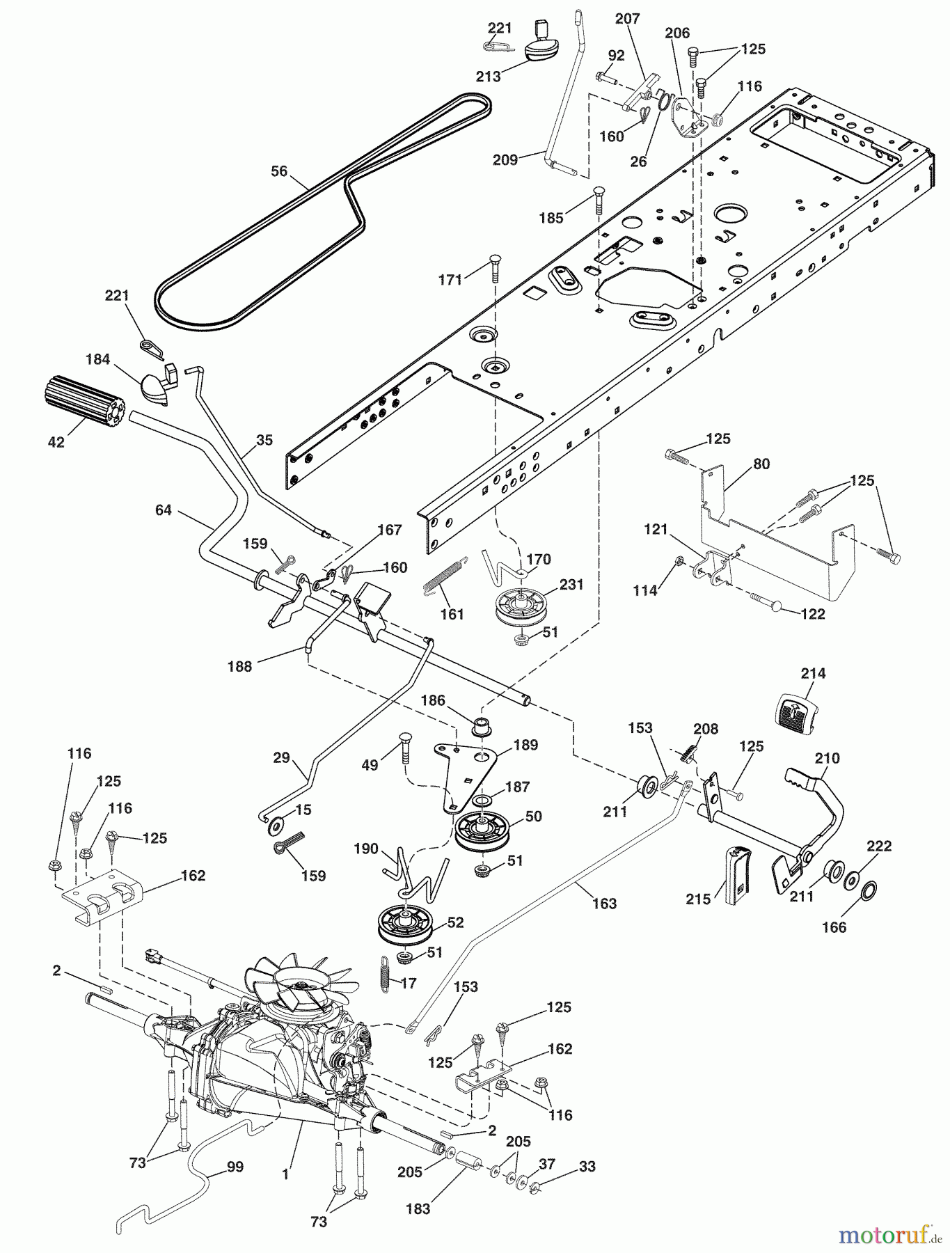  Husqvarna Rasen und Garten Traktoren YTH 20K46 (96045000406) - Husqvarna Yard Tractor (2008-03 & After) Drive