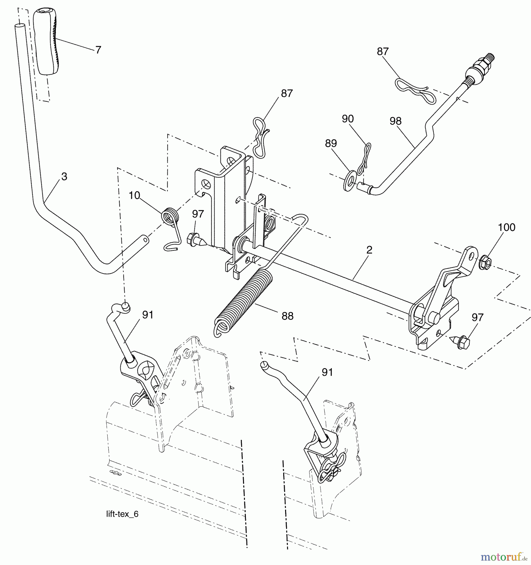  Husqvarna Rasen und Garten Traktoren YTH 20K46 (96045000408) - Husqvarna Yard Tractor (2008-07 & After) Mower Lift