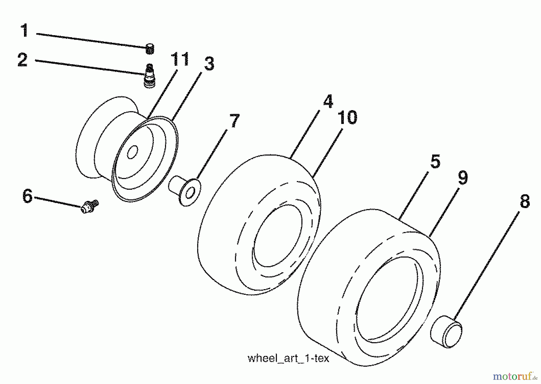  Husqvarna Rasen und Garten Traktoren YTH 20K46 (96045000410) - Husqvarna Yard Tractor (2008-12 & After) Wheels And Tires