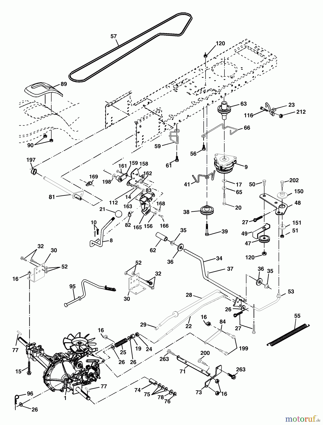  Husqvarna Rasen und Garten Traktoren YTH 2148 (954572035) (LO21H48A) - Husqvarna Yard Tractor (2003-12 to 2004-02) Drive