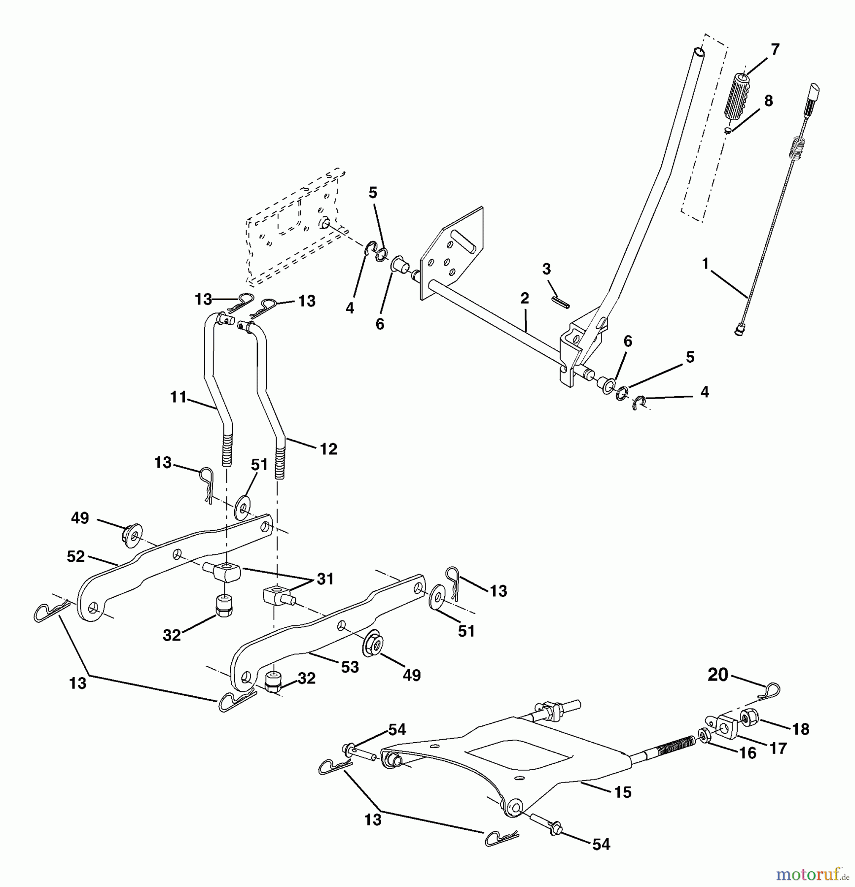  Husqvarna Rasen und Garten Traktoren YTH 2148D (954571960) - Husqvarna Yard Tractor (2004-04 & After) Mower Lift