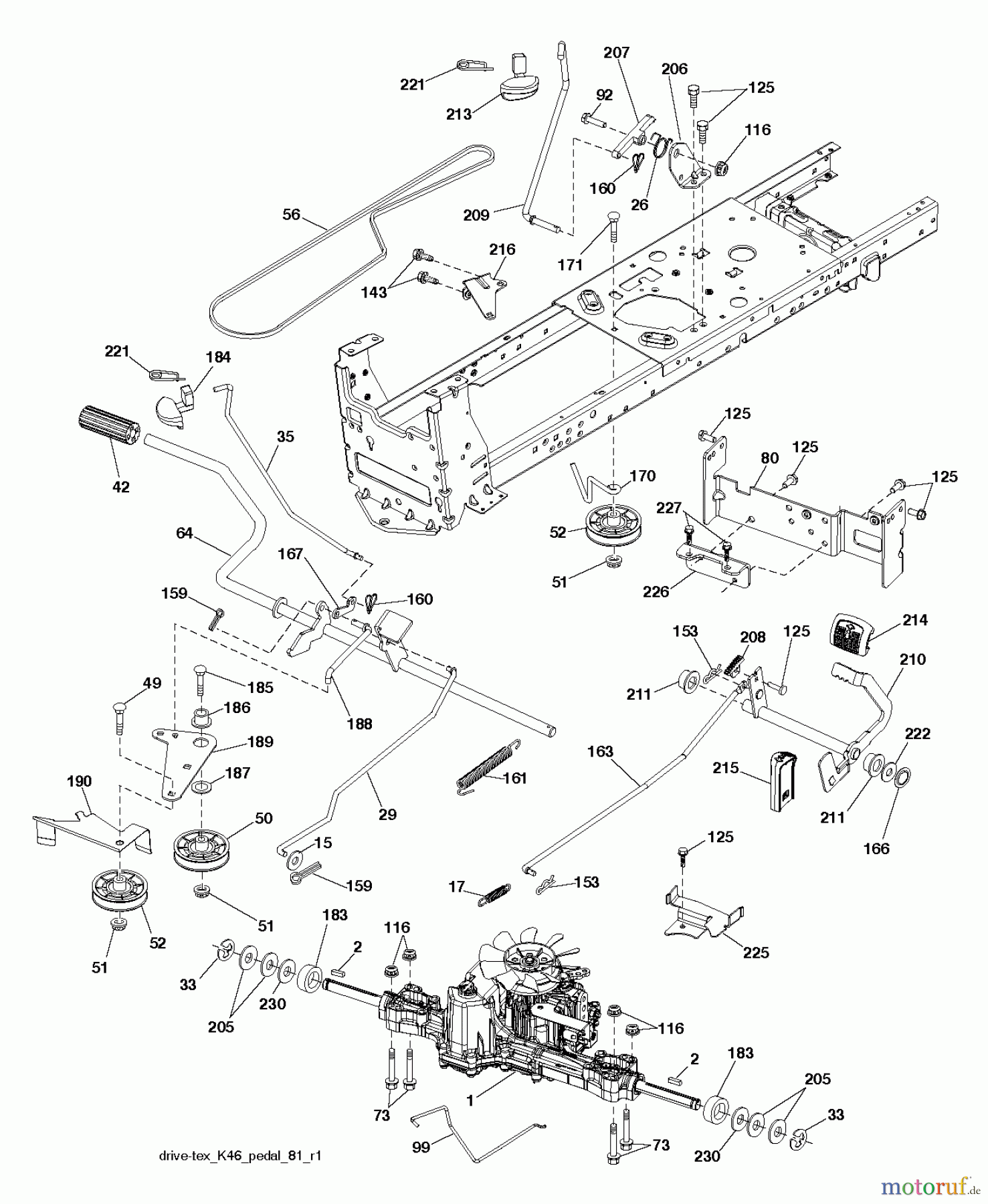  Husqvarna Rasen und Garten Traktoren YTH 21K42 (96048004000) - Husqvarna Yard Tractor (2012-10 & After) DRIVE