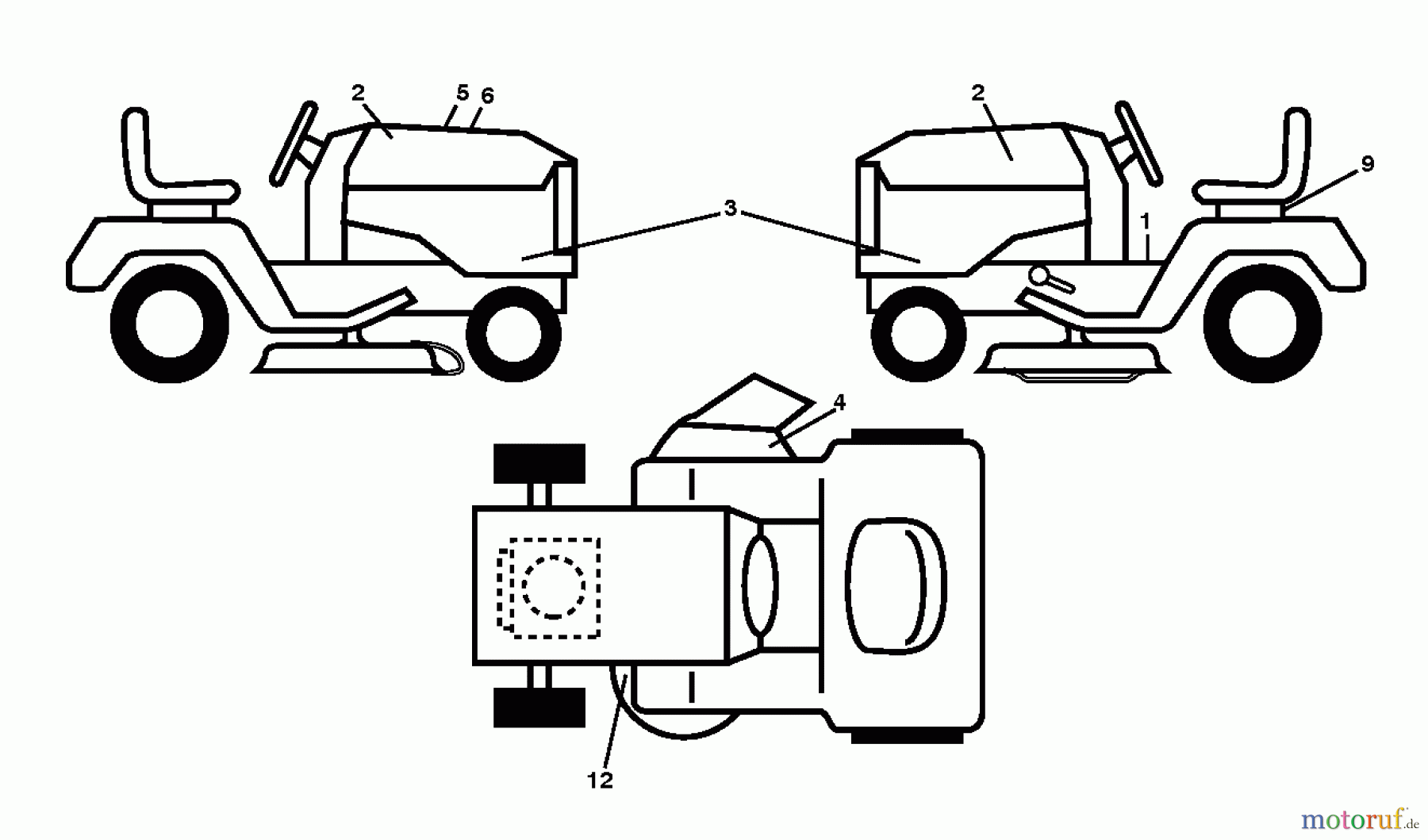  Husqvarna Rasen und Garten Traktoren YTH 21K46 (96043012003) - Husqvarna Yard Tractor (2012-10 & After) DECALS