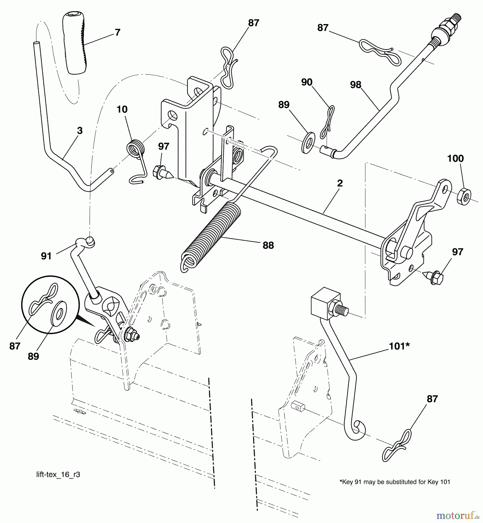  Husqvarna Rasen und Garten Traktoren YTH 21K46 (96045002100) - Husqvarna Yard Tractor (2009-08 & After) Mower Lift