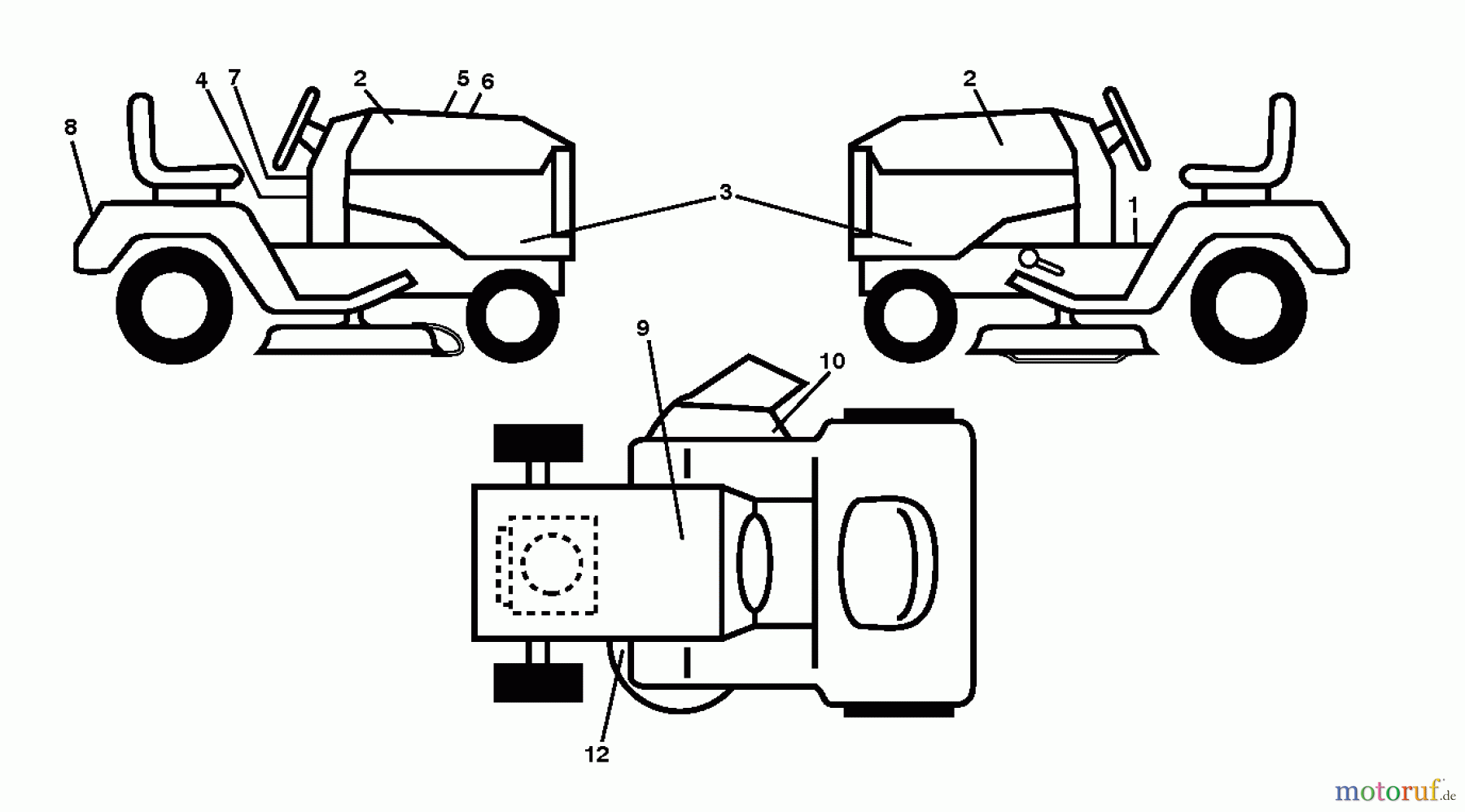  Husqvarna Rasen und Garten Traktoren YTH 21K46 (96045002901) - Husqvarna Yard Tractor (2011-05 & After) DECALS