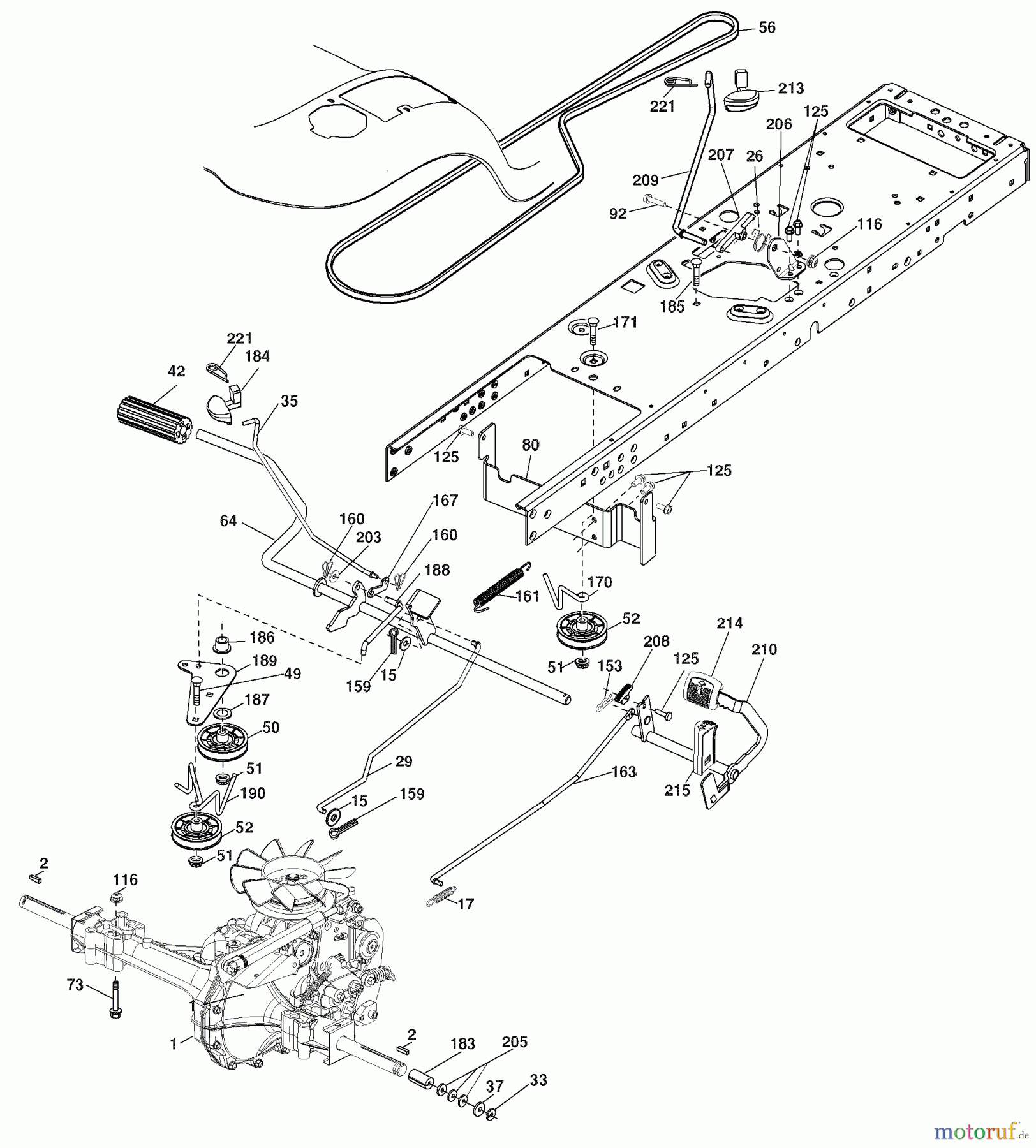  Husqvarna Rasen und Garten Traktoren YTH 2242T (96043002102) - Husqvarna Yard Tractor (2008-01 & After) Drive