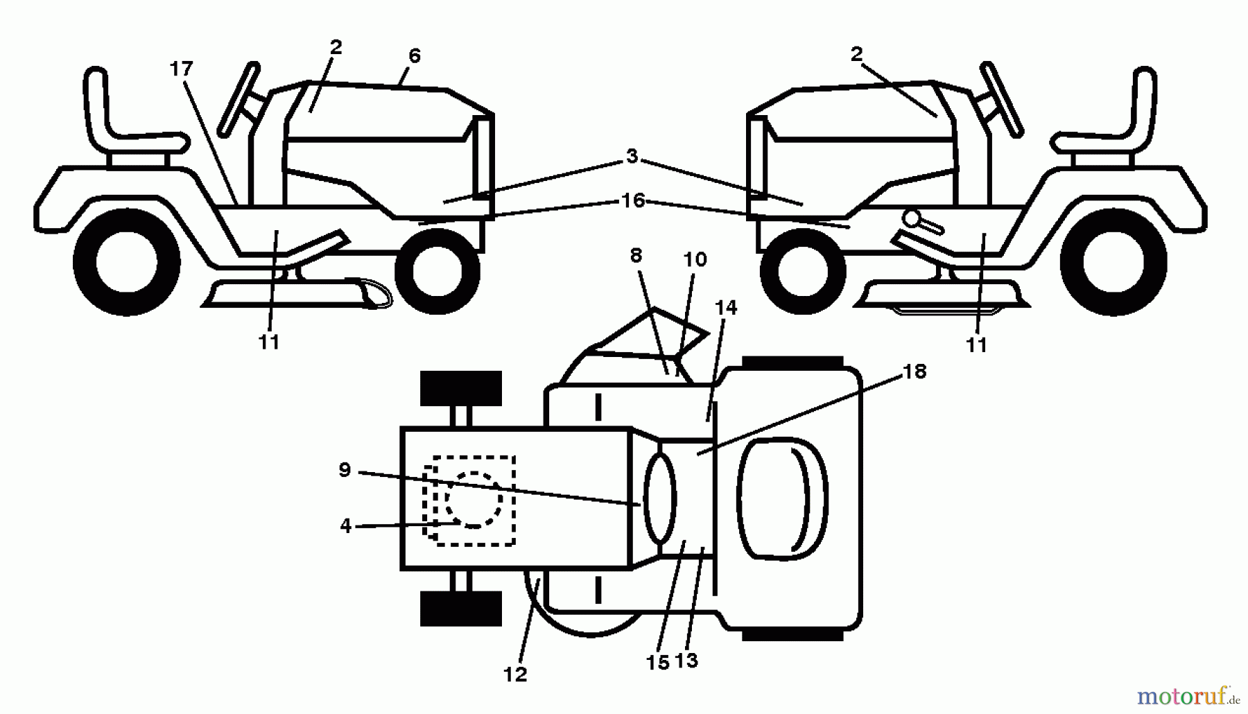  Husqvarna Rasen und Garten Traktoren YTH 224T (96041024900) - Husqvarna Yard Tractor (2011-09 & After) DECALS