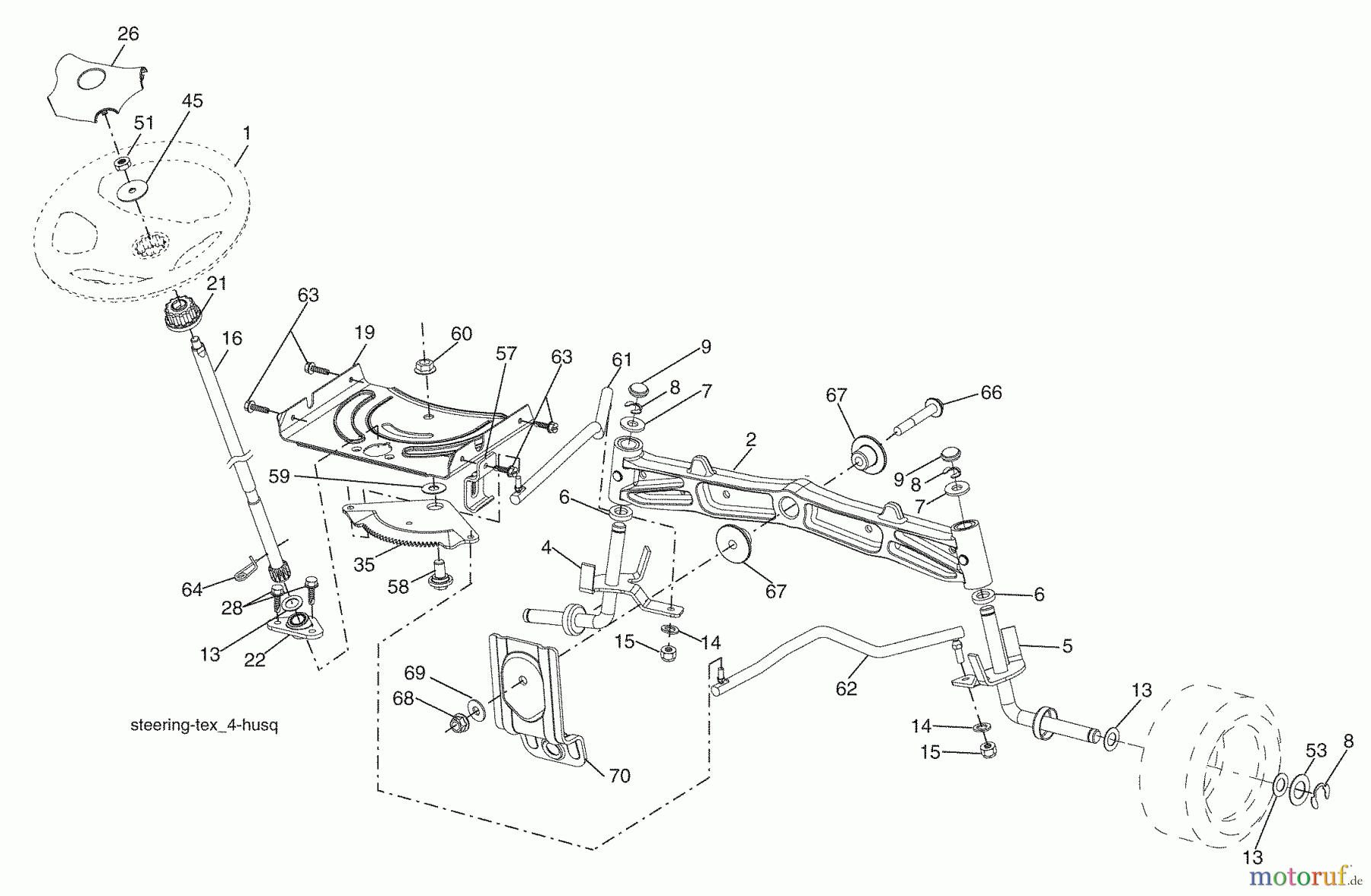 Craftsman deals steering assembly