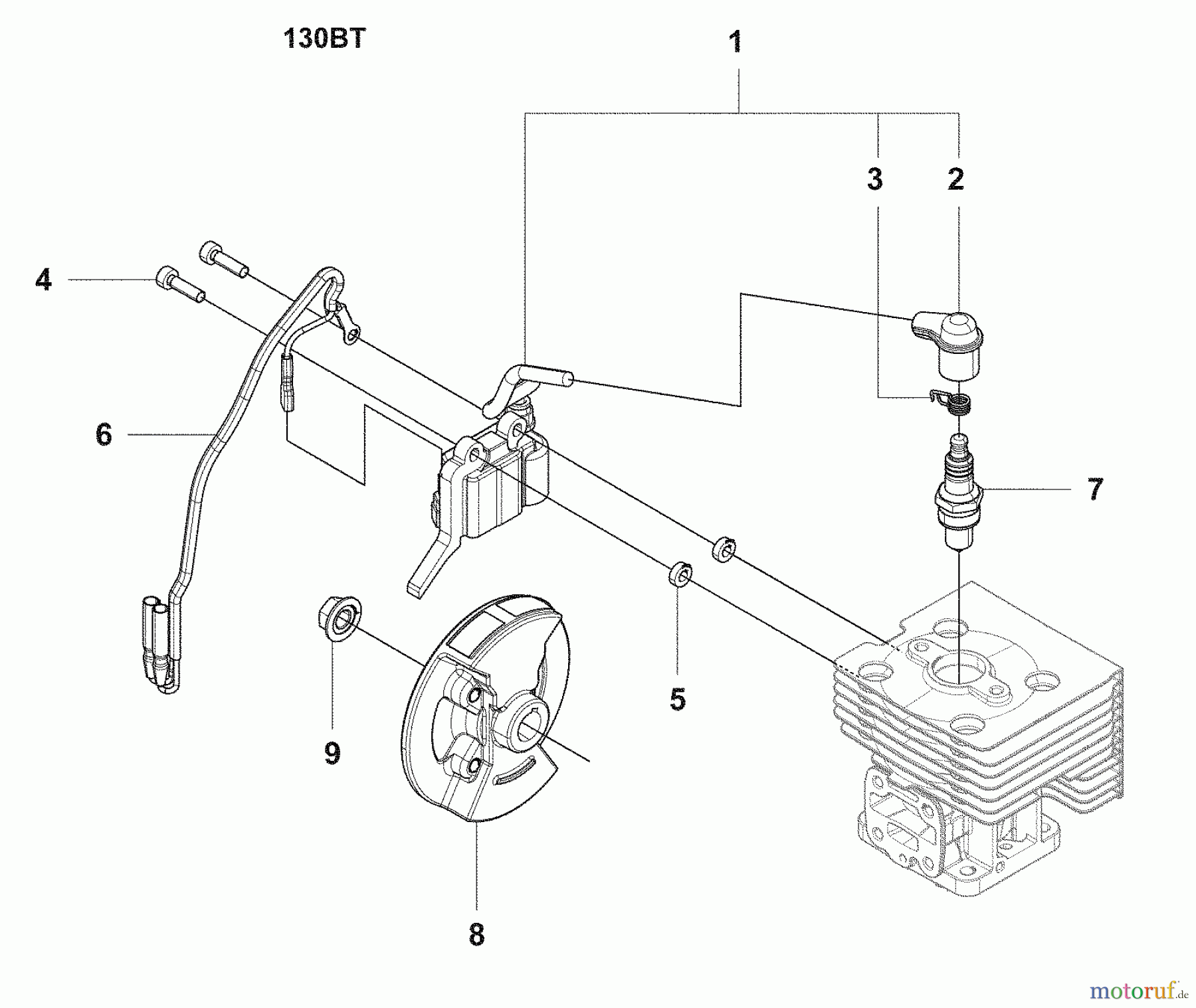  Husqvarna Bläser / Sauger / Häcksler / Mulchgeräte 130 BT - Husqvarna Backpack Blower (2008-10 & After) Ignition / Flywheel