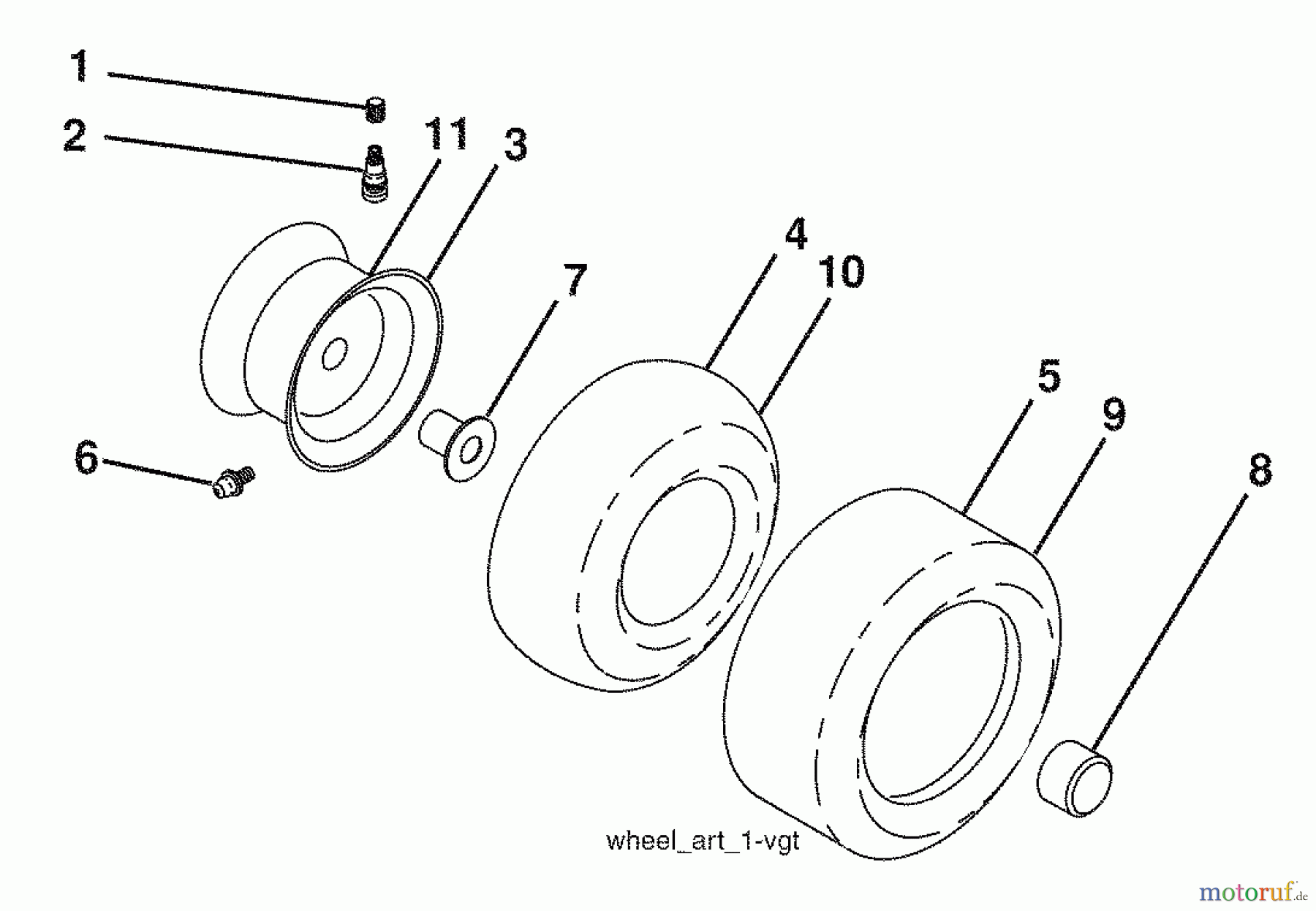  Husqvarna Rasen und Garten Traktoren YTH 2348 (96043005901) - Husqvarna Yard Tractor (2009-01 & After) Wheels And Tires