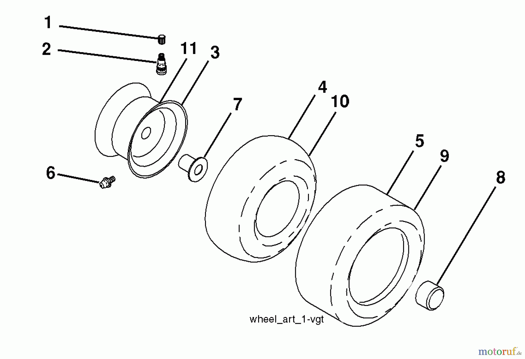  Husqvarna Rasen und Garten Traktoren YTH 2348 (96045000502) - Husqvarna Yard Tractor (2008-04 & After) Wheels and Tires