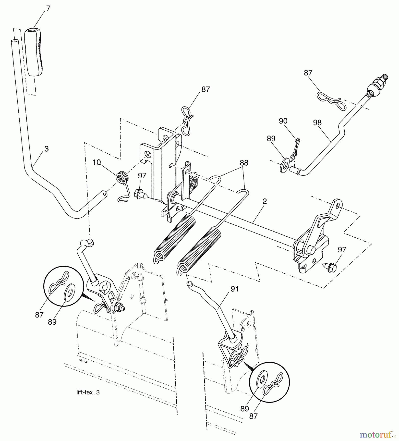  Husqvarna Rasen und Garten Traktoren YTH 2348 (96045000901) - Husqvarna Yard Tractor (2008-09 & After) Mower Lift