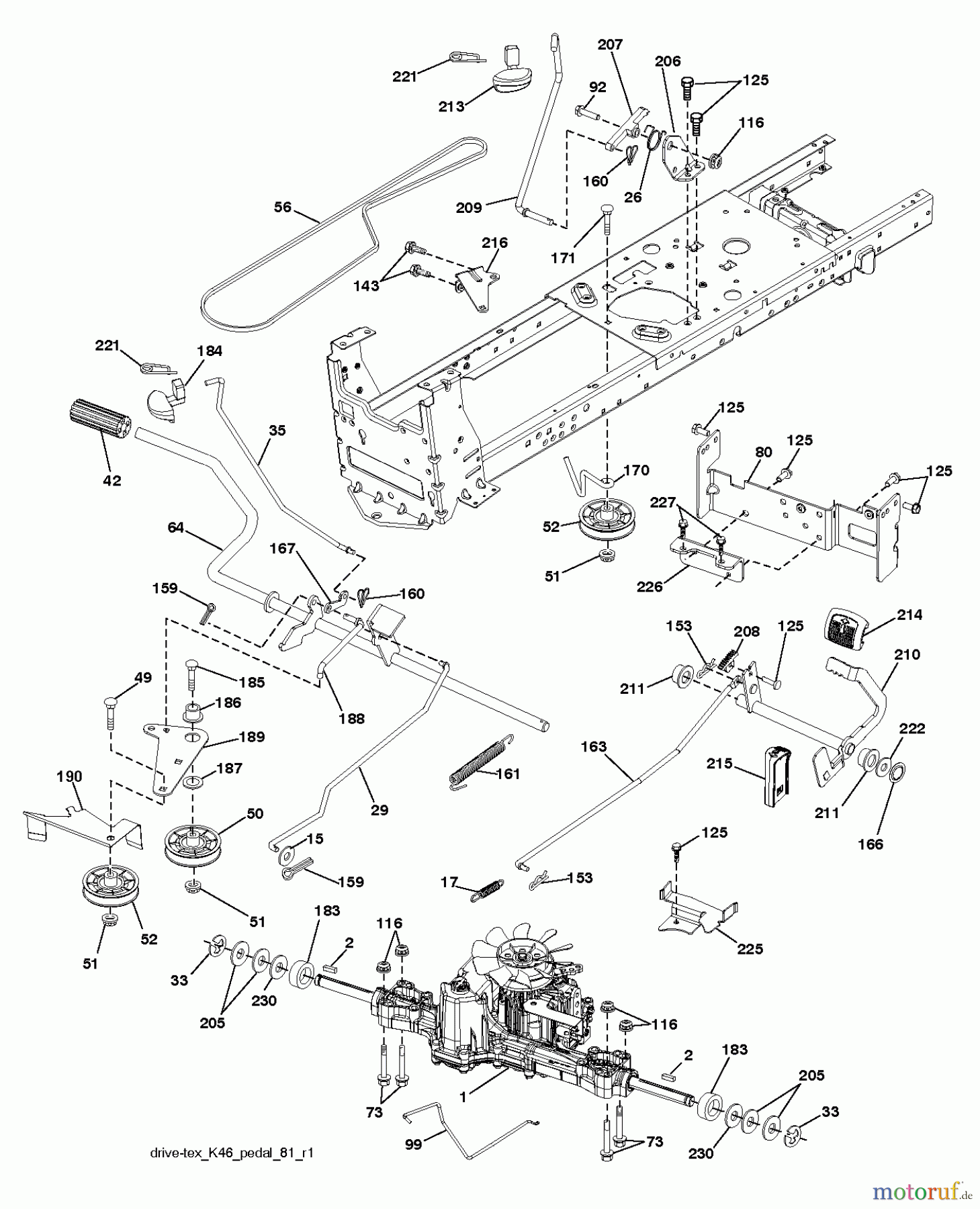  Husqvarna Rasen und Garten Traktoren YTH 23V42 (96043014700) - Husqvarna Yard Tractor (2012-09 & After) DRIVE