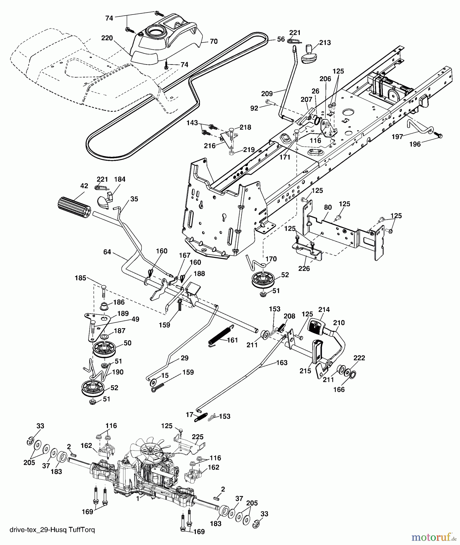  Husqvarna Rasen und Garten Traktoren YTH 2454 (96043002204) - Husqvarna Yard Tractor (2006-09 & After) Drive