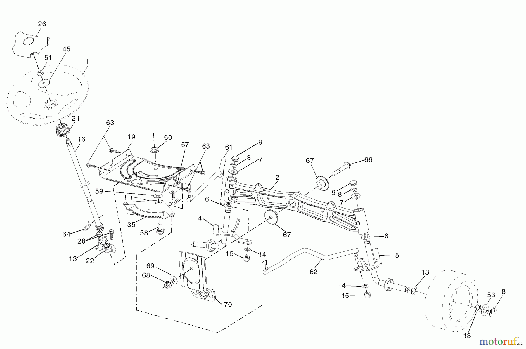  Husqvarna Rasen und Garten Traktoren YTH 2454 (96043003400) - Husqvarna Yard Tractor (2006-12 & After) Steering