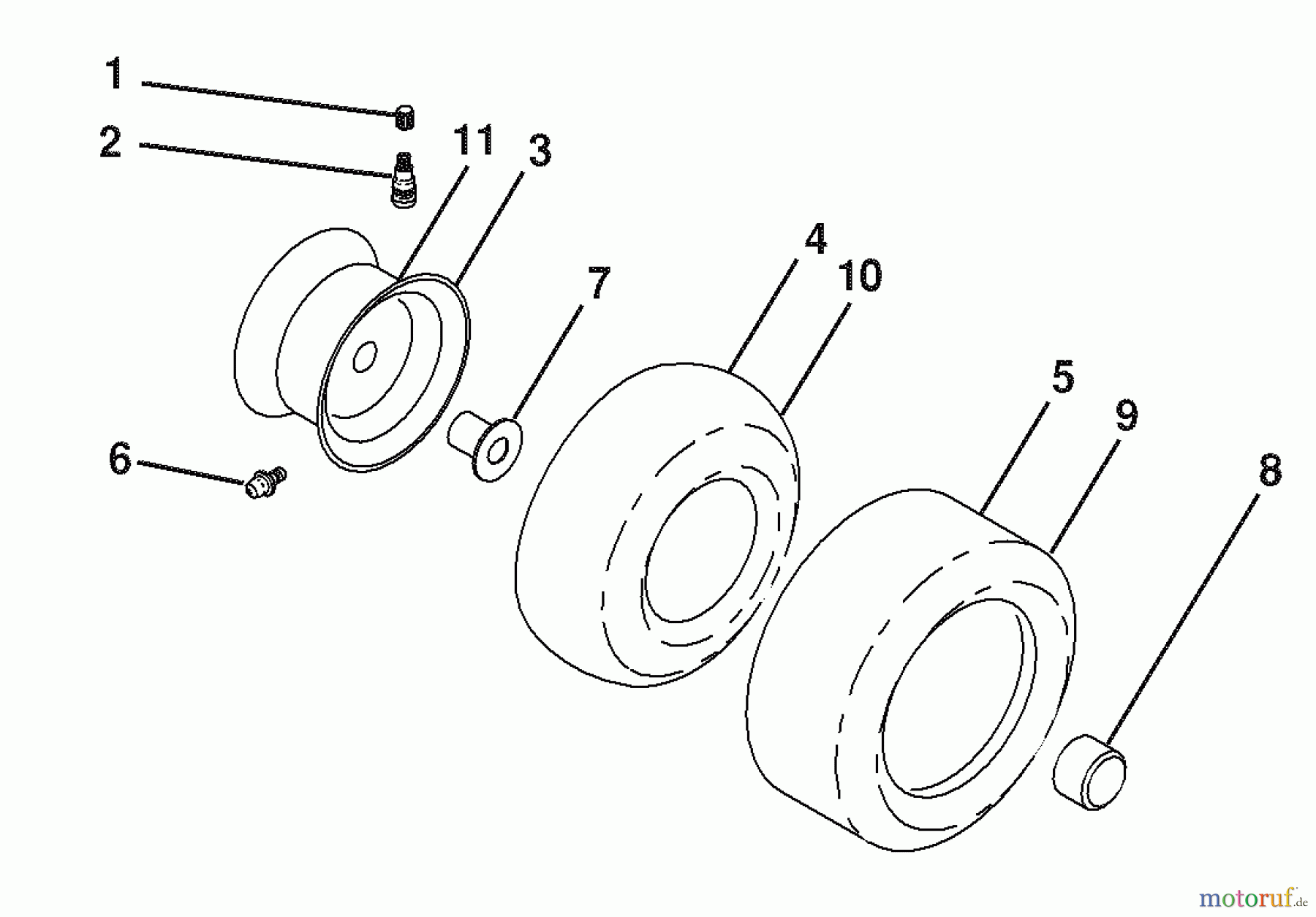  Husqvarna Rasen und Garten Traktoren YTH 2454 (96043003400) - Husqvarna Yard Tractor (2006-12 & After) Wheels and Tires