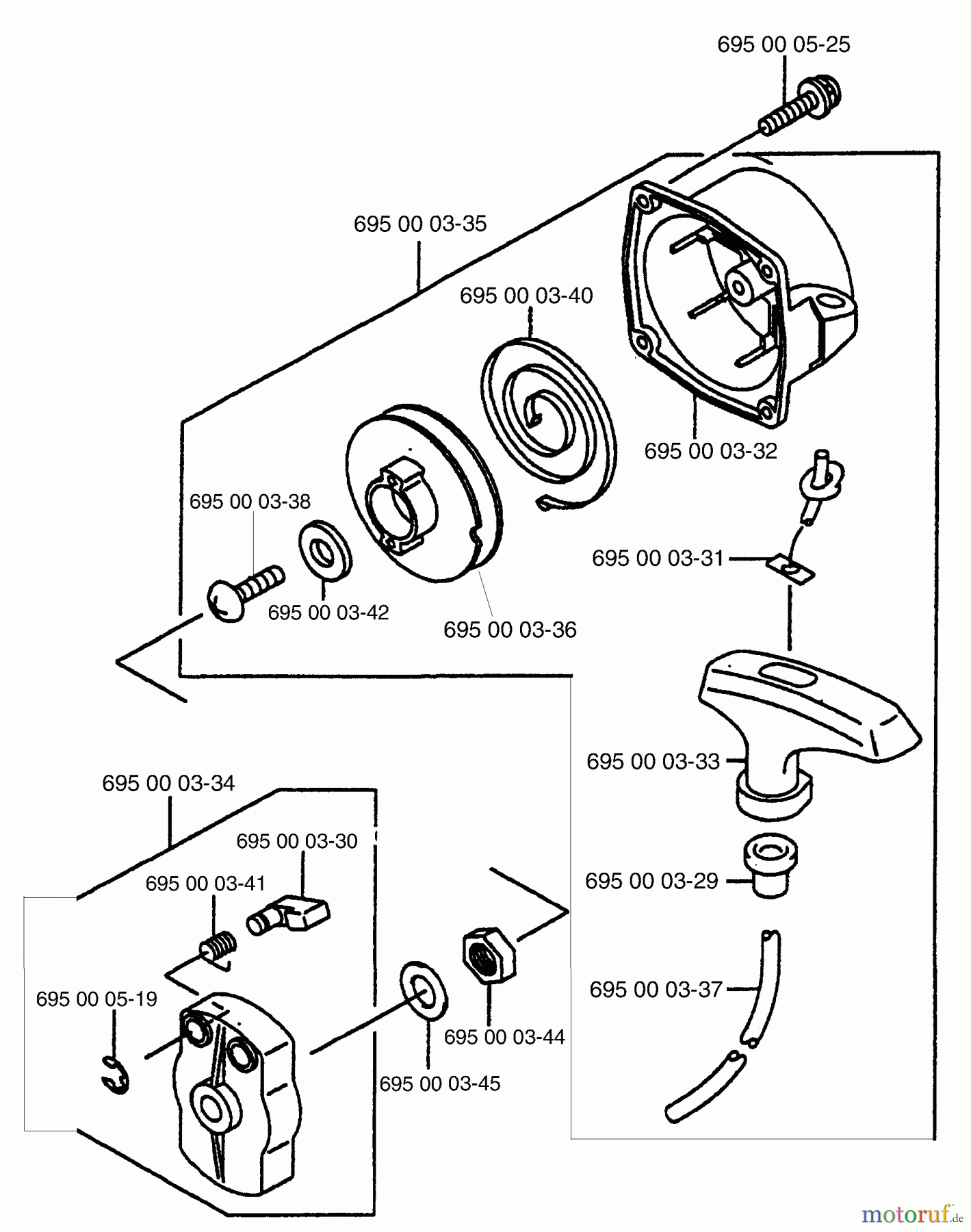  Husqvarna Bläser / Sauger / Häcksler / Mulchgeräte 145 BF - Husqvarna Backpack Blower (1997-07 & After) Starter Assy.