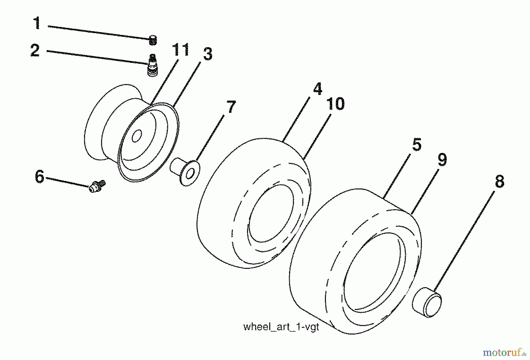  Husqvarna Rasen und Garten Traktoren YTH 2454 (96043005402) - Husqvarna Yard Tractor (2008-12 & After) Wheels And Tires