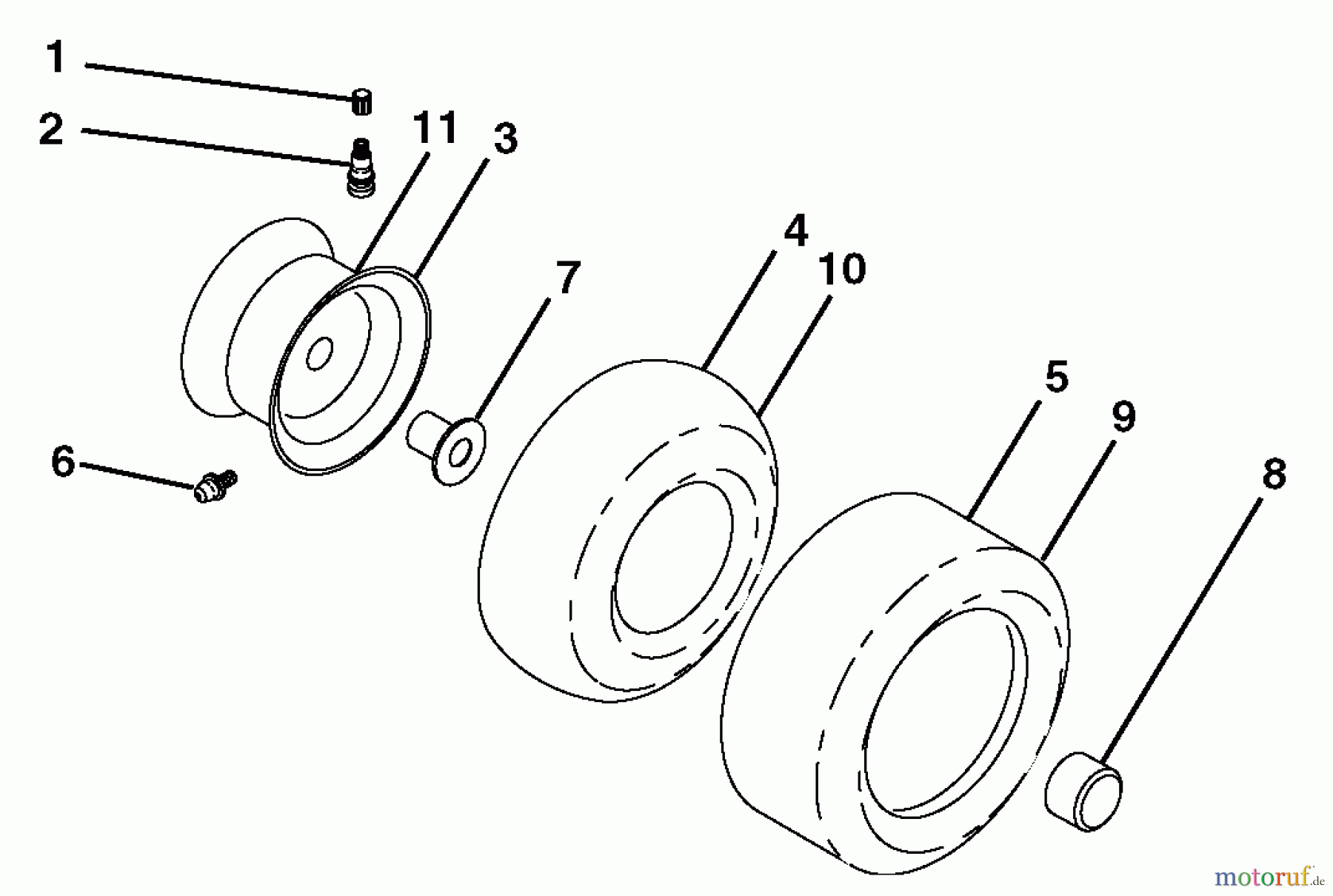  Husqvarna Rasen und Garten Traktoren YTH 2448T (917.279201) - Husqvarna Yard Tractor (2006-05 & After) (Sears Craftsman) Wheels And Tires