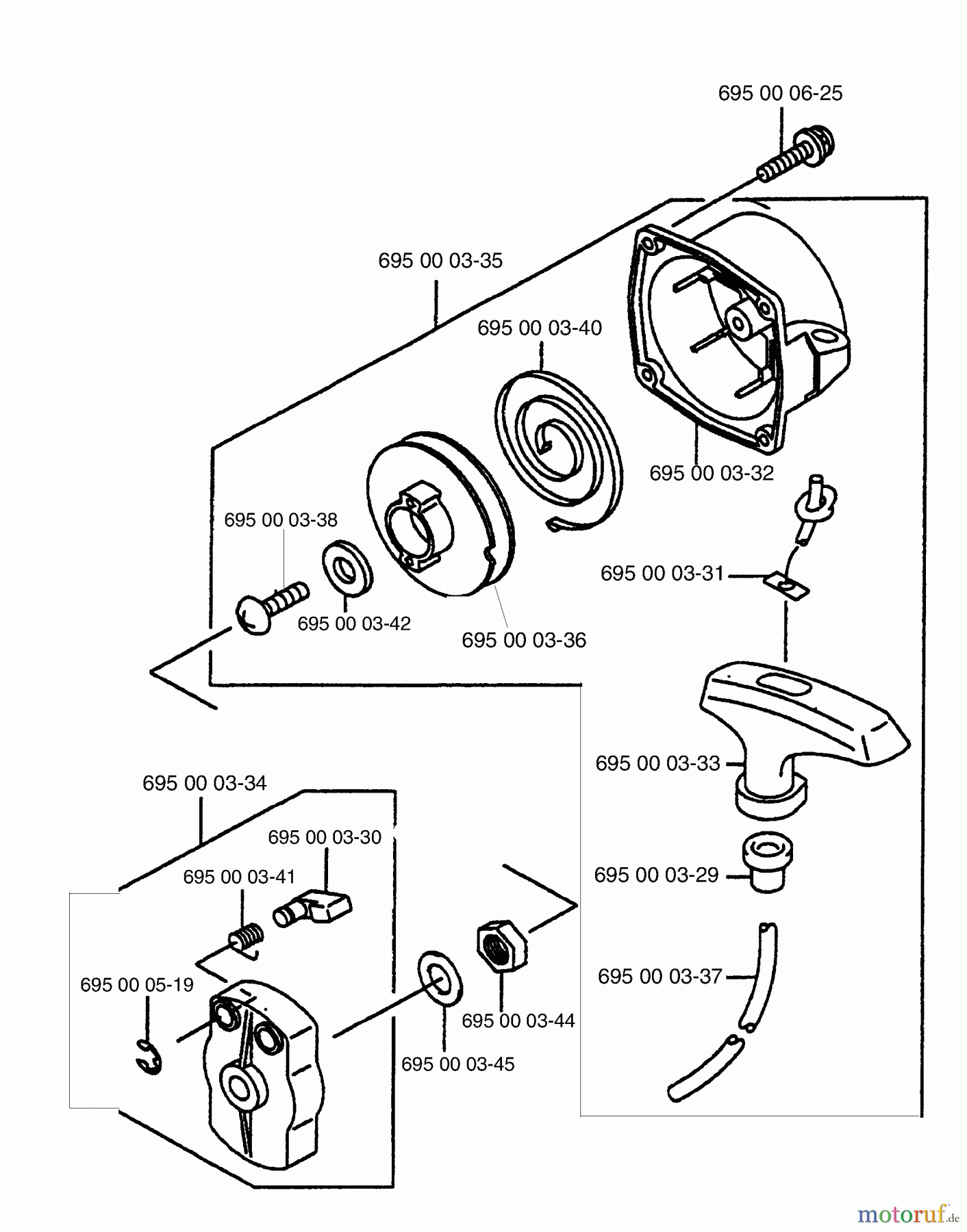  Husqvarna Bläser / Sauger / Häcksler / Mulchgeräte 145 BF - Husqvarna Backpack Blower (Carb II) (2001-04 & After) (California) Starter