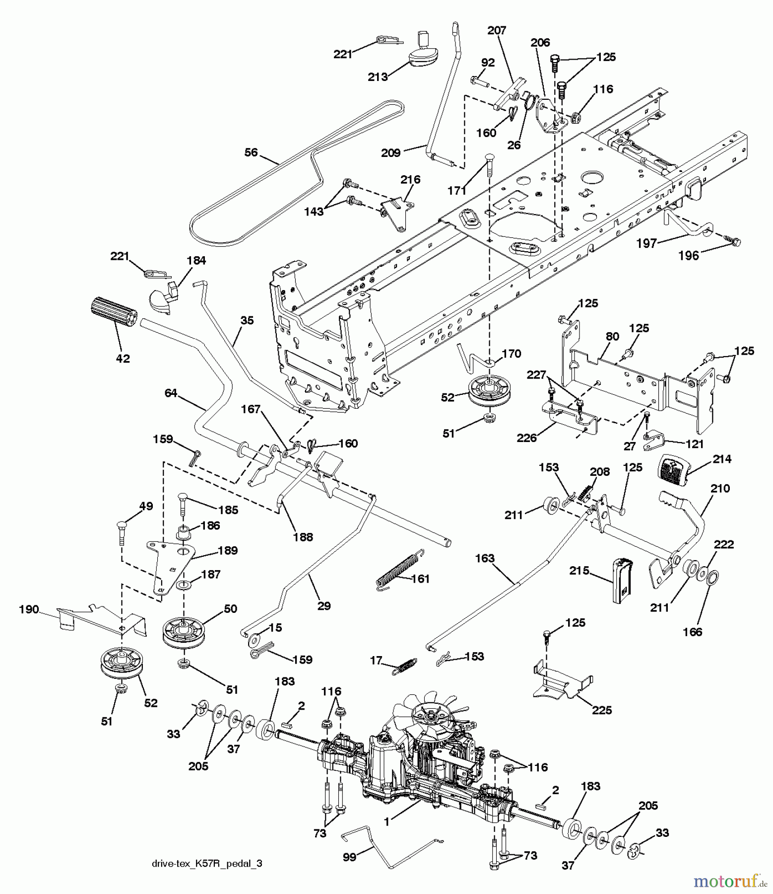  Husqvarna Rasen und Garten Traktoren YTH 24K48 (96043014100) - Husqvarna Yard Tractor (2011-09 & After) DRIVE