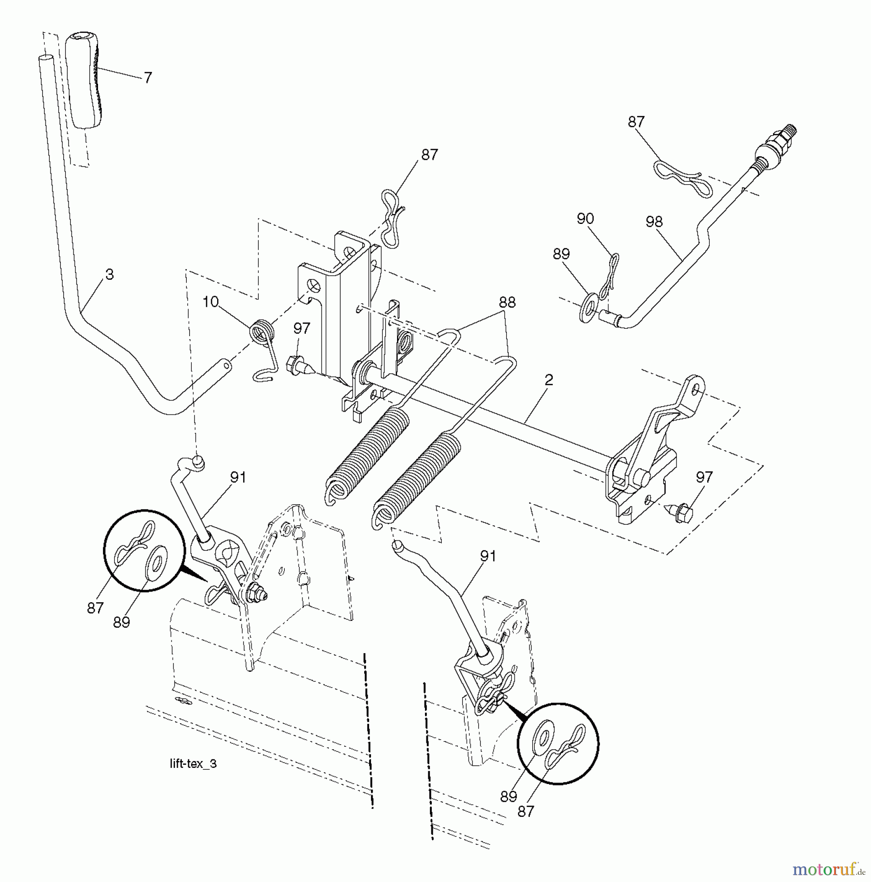  Husqvarna Rasen und Garten Traktoren YTH 24K48 (96045003501) - Husqvarna Yard Tractor (2012-11 & After) MOWER LIFT / DECK LIFT