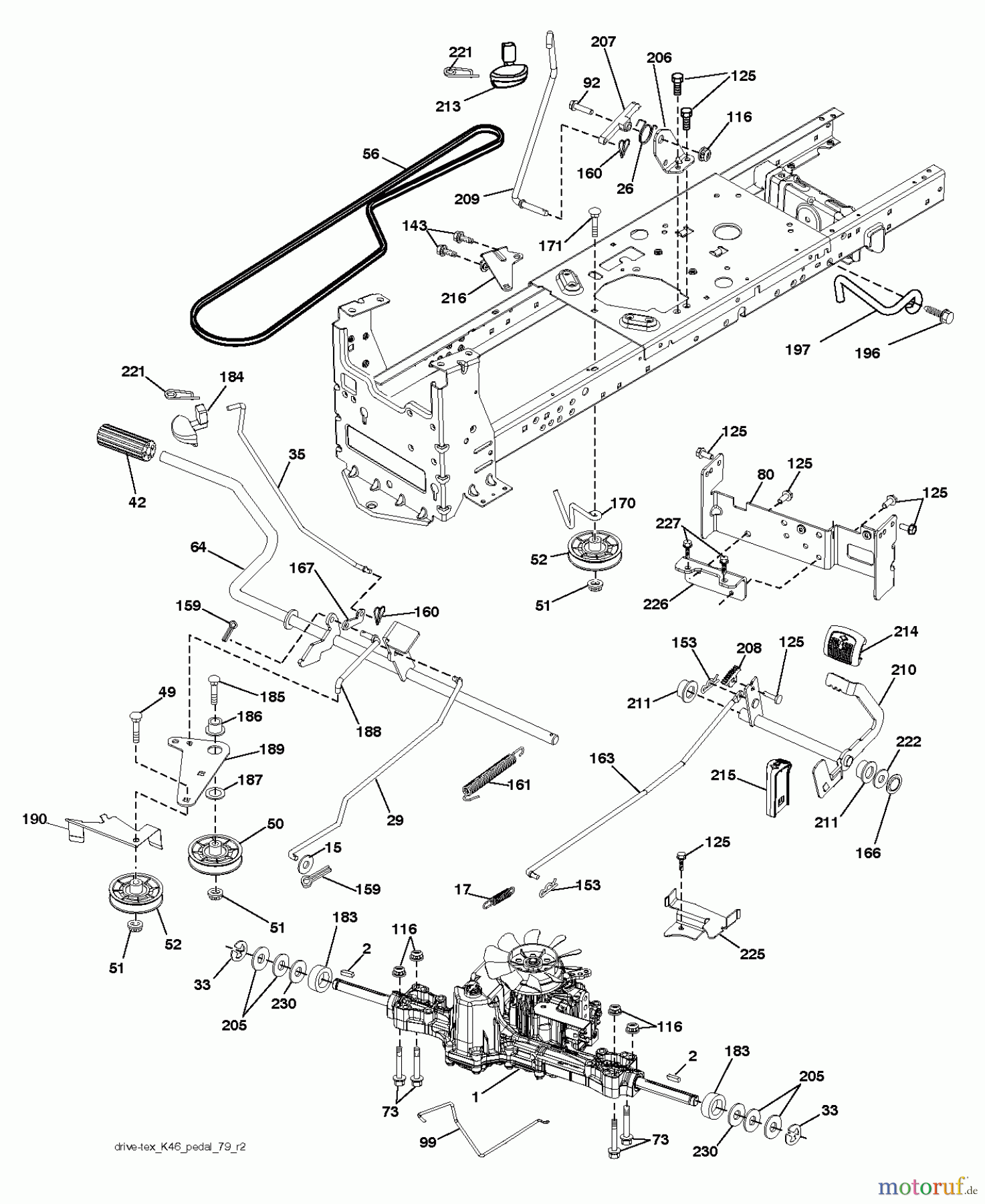  Husqvarna Rasen und Garten Traktoren YTH 22K48 (96048003301) - Husqvarna Yard Tractor (2012-08 & After) DRIVE