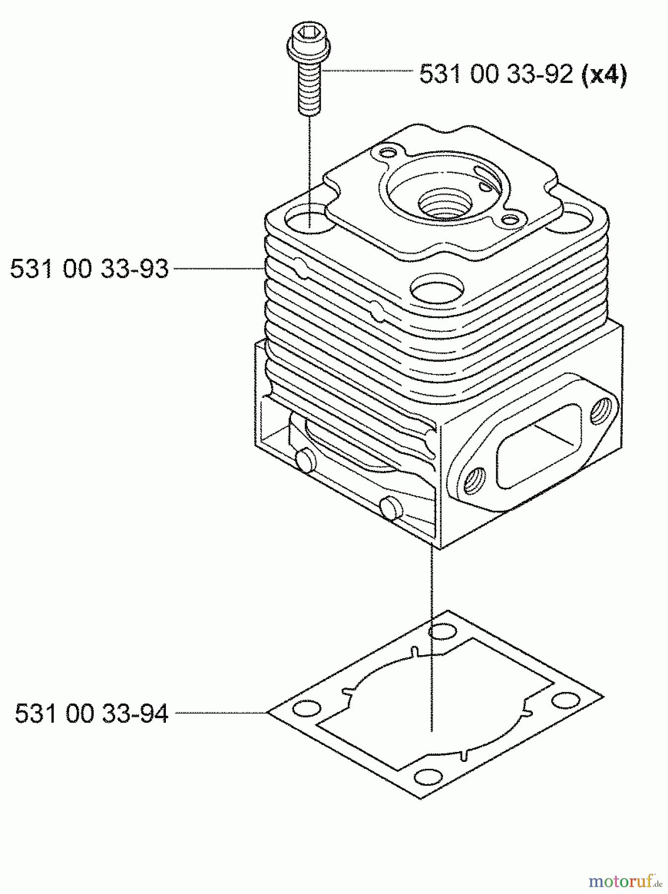  Husqvarna Bläser / Sauger / Häcksler / Mulchgeräte 145 BT - Husqvarna Backpack Blower (2005-08 & After) Cylinder/Housing #1