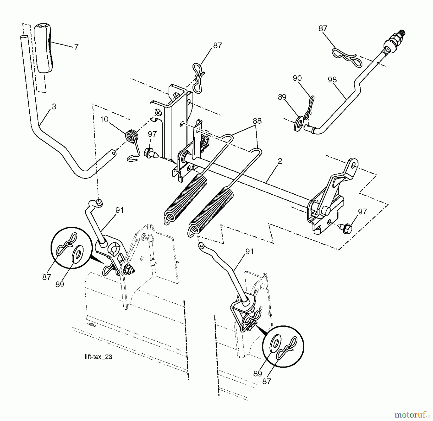  Husqvarna Rasen und Garten Traktoren YTH 24V54XLS (96043011403) - Husqvarna Yard Tractor (2011-09 & After) MOWER LIFT LEVER