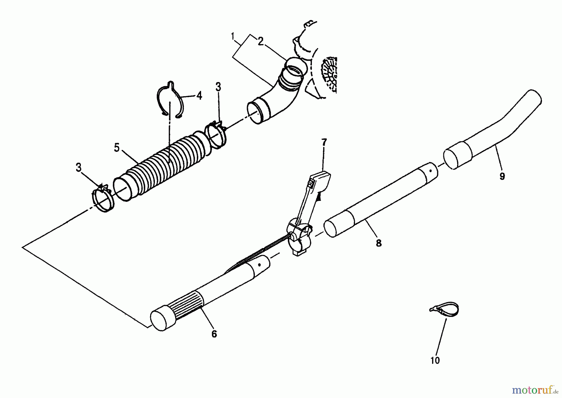  Husqvarna Bläser / Sauger / Häcksler / Mulchgeräte 145 BT - Husqvarna Backpack Blower (Carb II) (2001-04 & After) (California) Blower Tubes