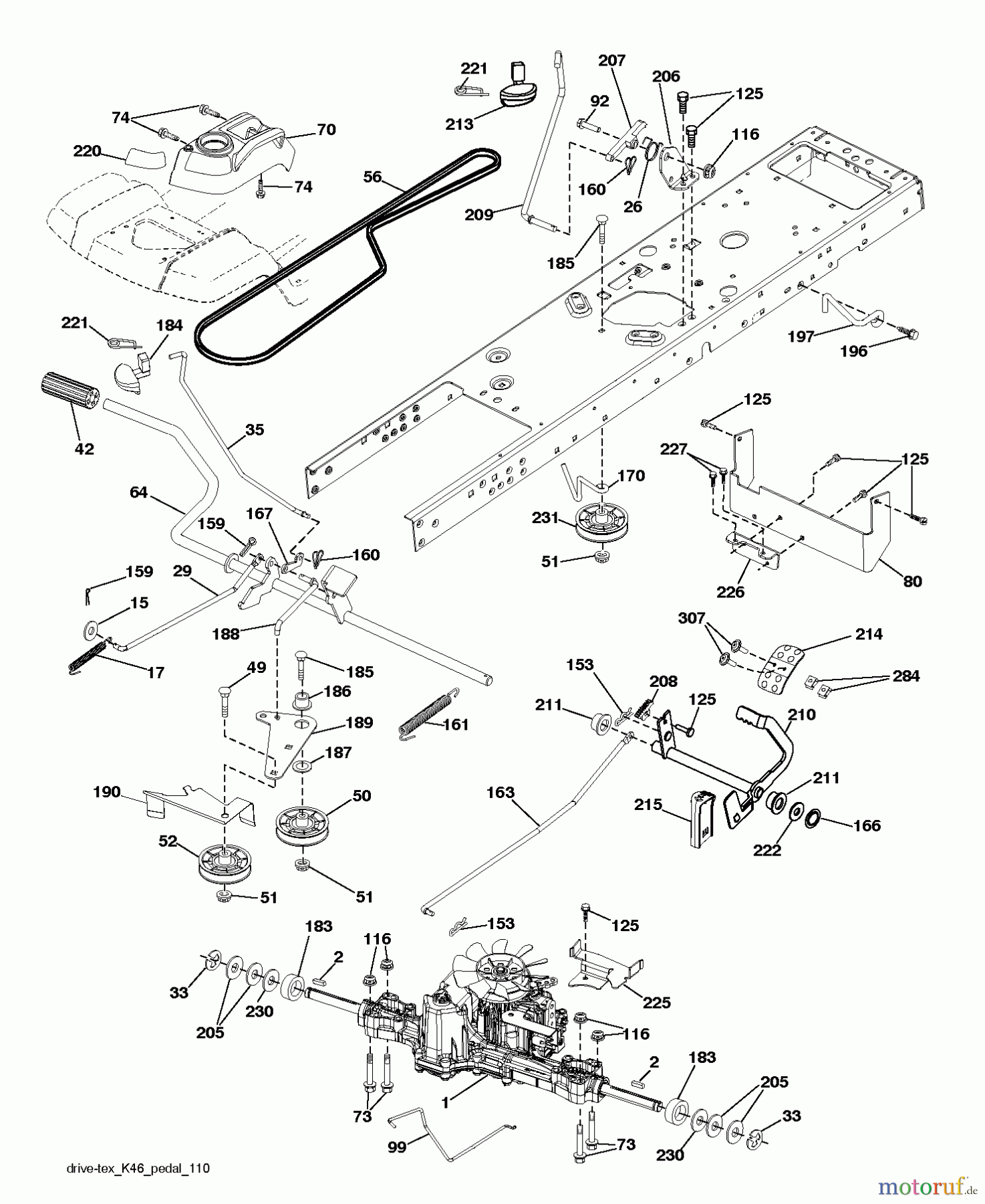  Husqvarna Rasen und Garten Traktoren YTH 2648TDRF (96041026402) - Husqvarna Yard Tractor (2013-05) DRIVE