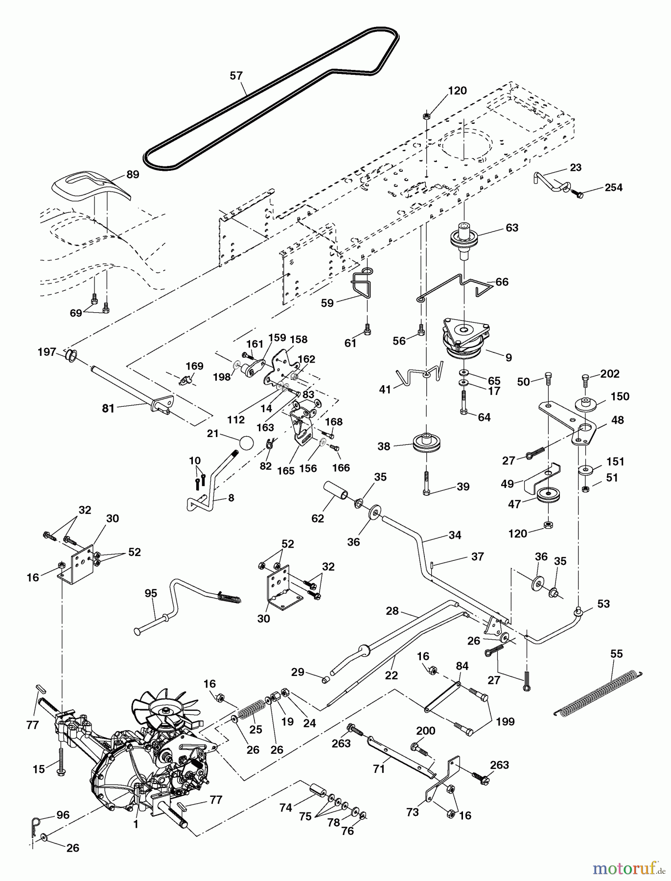  Husqvarna Rasen und Garten Traktoren YTH 18542 (960130002) (917.279060) - Husqvarna Yard Tractor (2005-03 & After) (Sears Craftsman) Drive