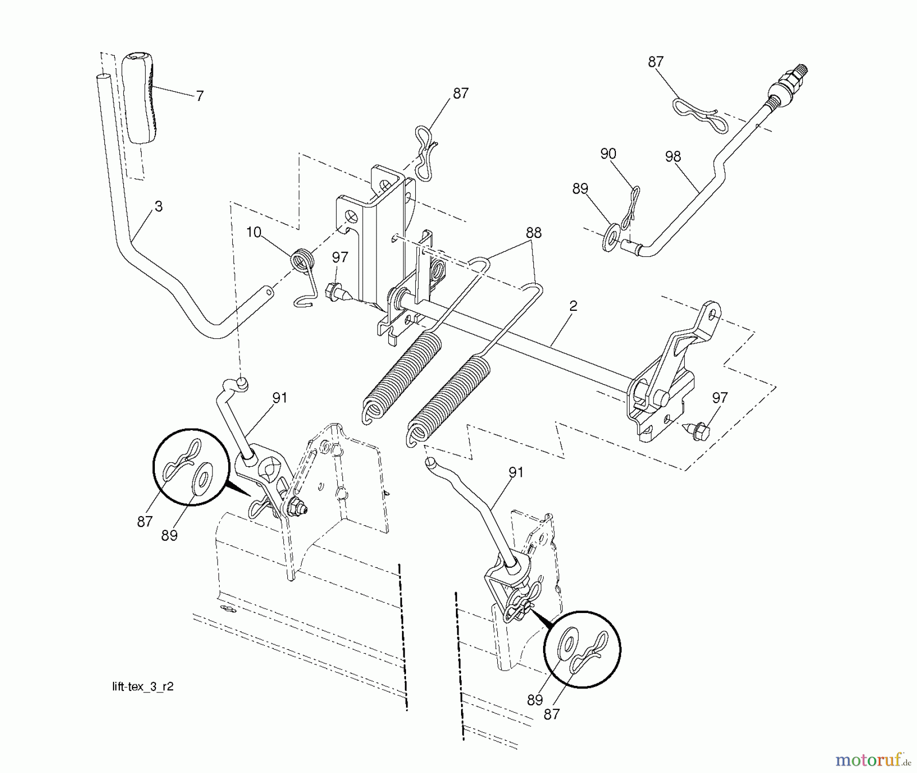  Husqvarna Rasen und Garten Traktoren YTH 2754 (96041022101) - Husqvarna Yard Tractor (2012-12 & After) MOWER LIFT / DECK LIFT