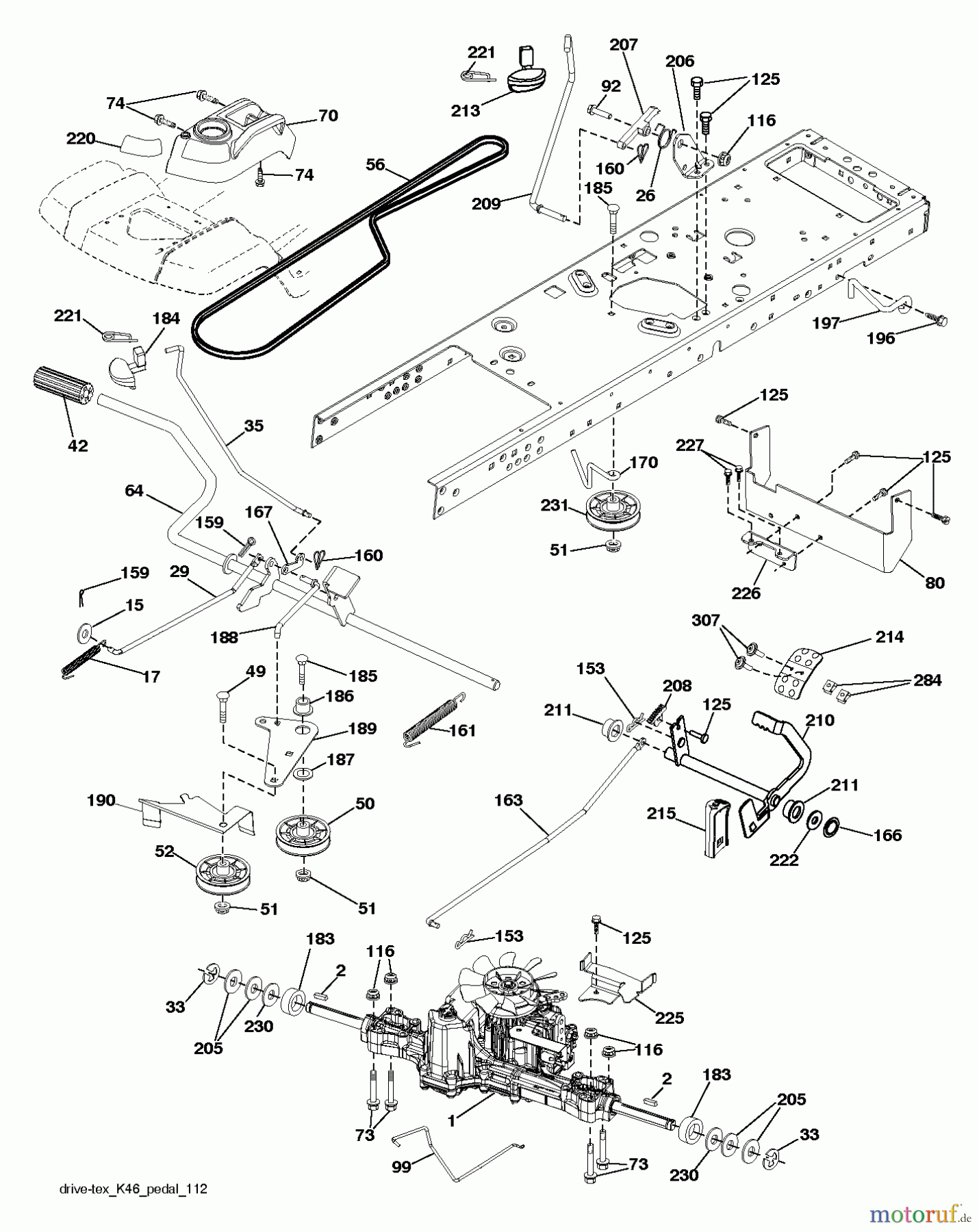  Husqvarna Rasen und Garten Traktoren YT 48XLS (96043015600) - Husqvarna Yard Tractor (2012-09 & After) DRIVE