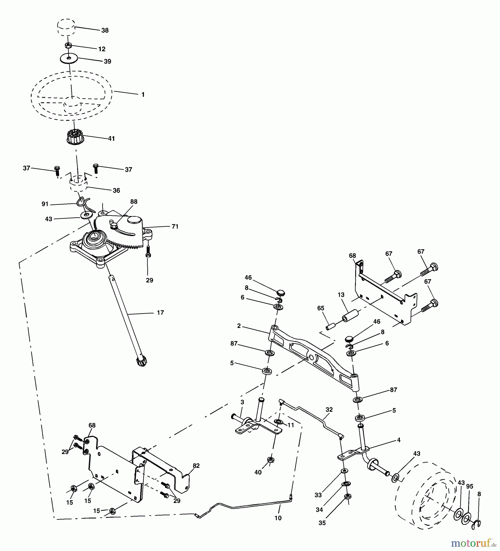  Husqvarna Rasen und Garten Traktoren YTKH 1542XPA (954568465) - Husqvarna Yard Tractor (2003-10 & After) Steering Assembly