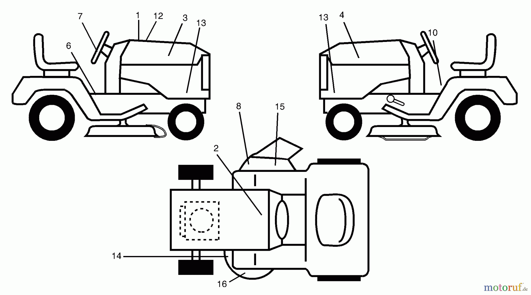  Husqvarna Rasen und Garten Traktoren YTKH 1542XPB (954568465) - Husqvarna Yard Tractor (2004-03 & After) Decals