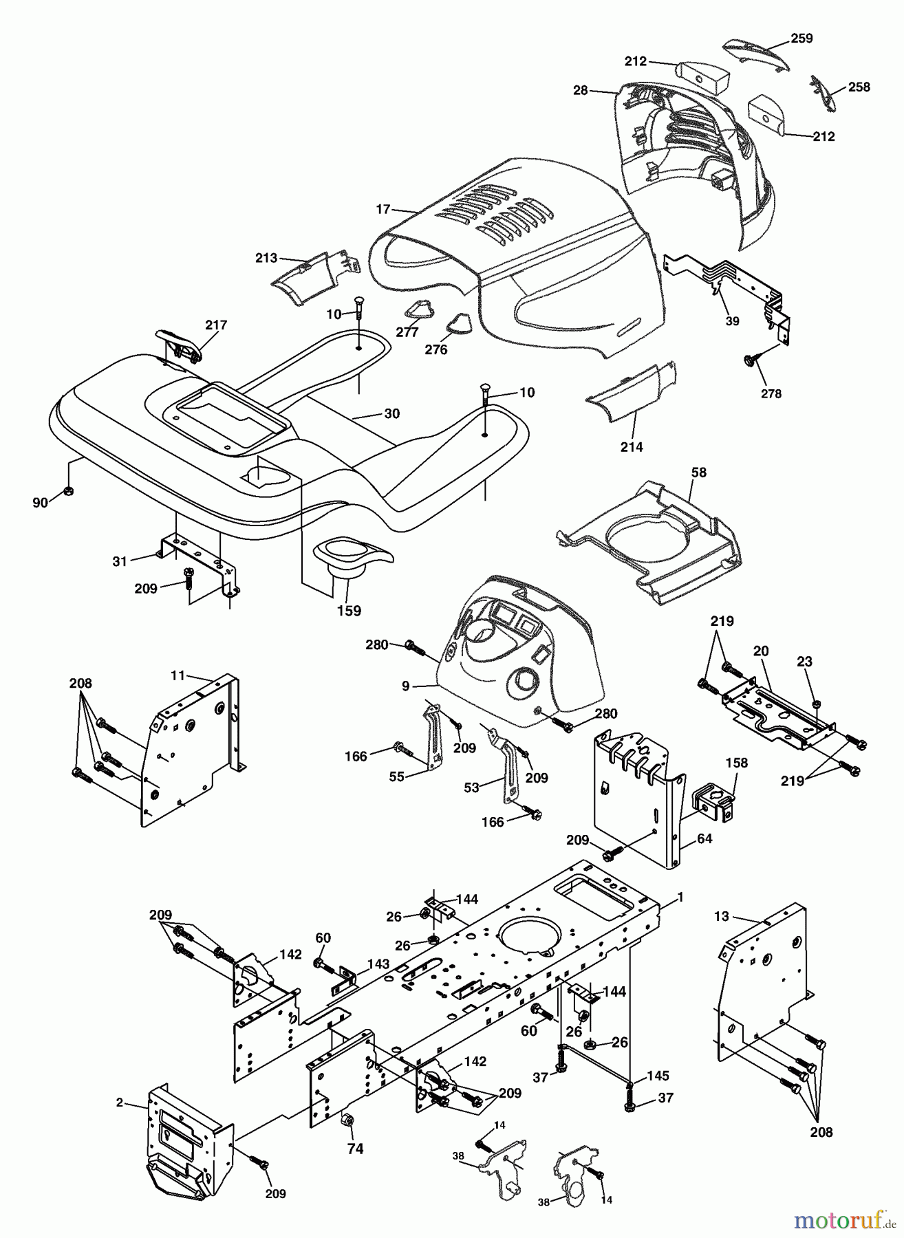  Husqvarna Rasen und Garten Traktoren YTH 1848XP - Husqvarna Yard Tractor (2003-11 & After) Chassis And Enclosures