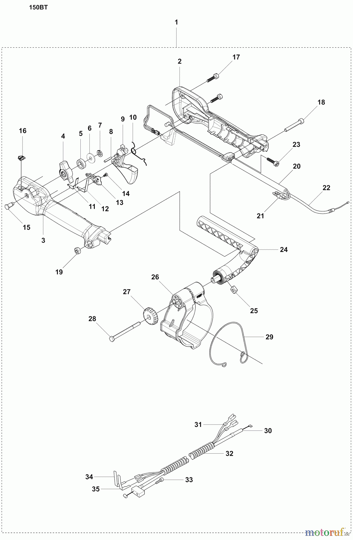  Husqvarna Bläser / Sauger / Häcksler / Mulchgeräte 150 BT - Husqvarna Backpack Blower (2007-05 to 2008-09) BT Throttle Control