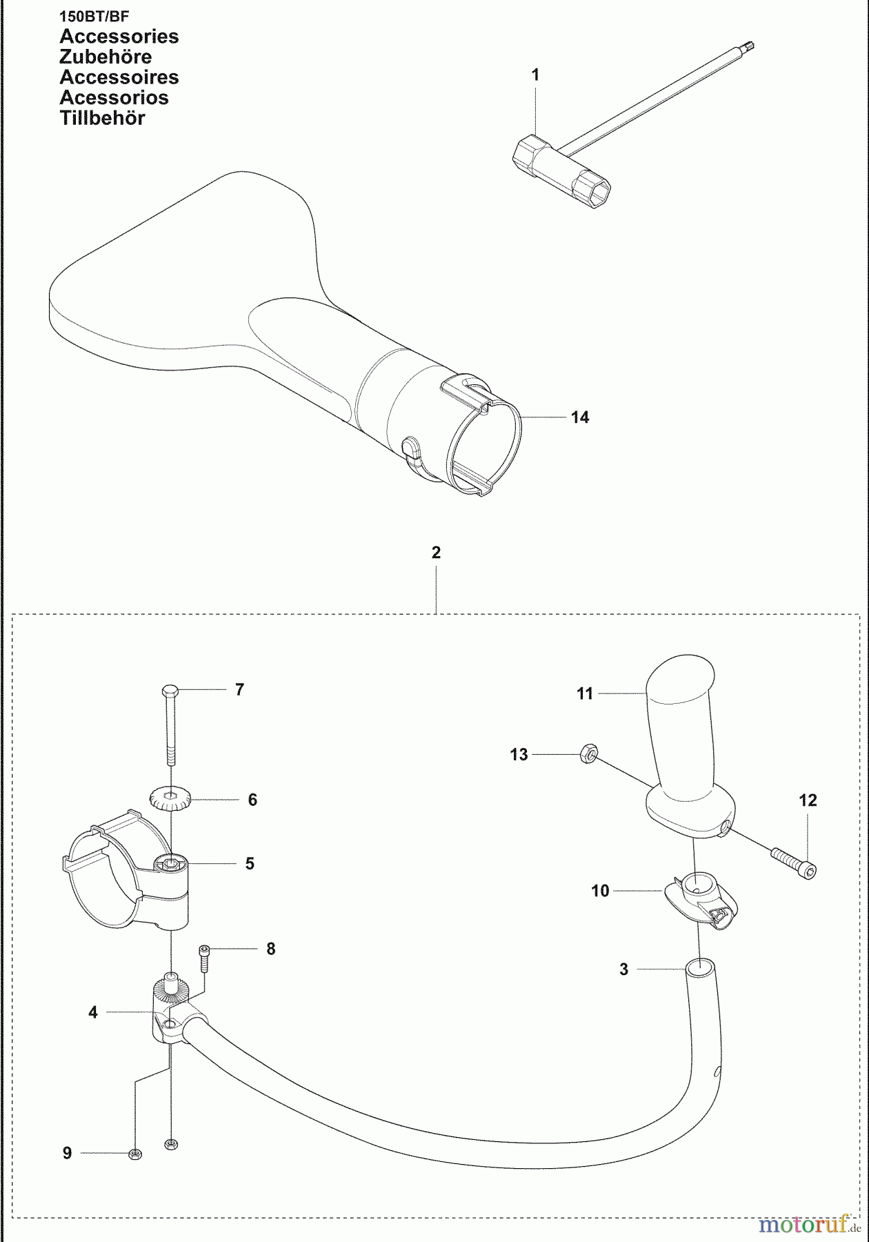  Husqvarna Bläser / Sauger / Häcksler / Mulchgeräte 150 BF - Husqvarna Backpack Blower (2008-10 & After) Accessories