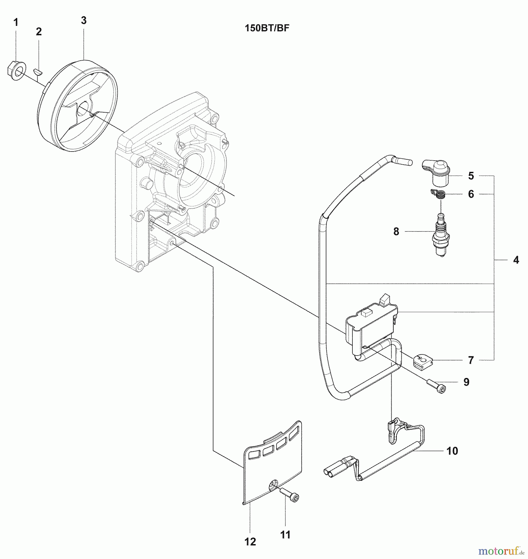  Husqvarna Bläser / Sauger / Häcksler / Mulchgeräte 150 BF - Husqvarna Backpack Blower (2008-10 & After) Ignition / Flywheel