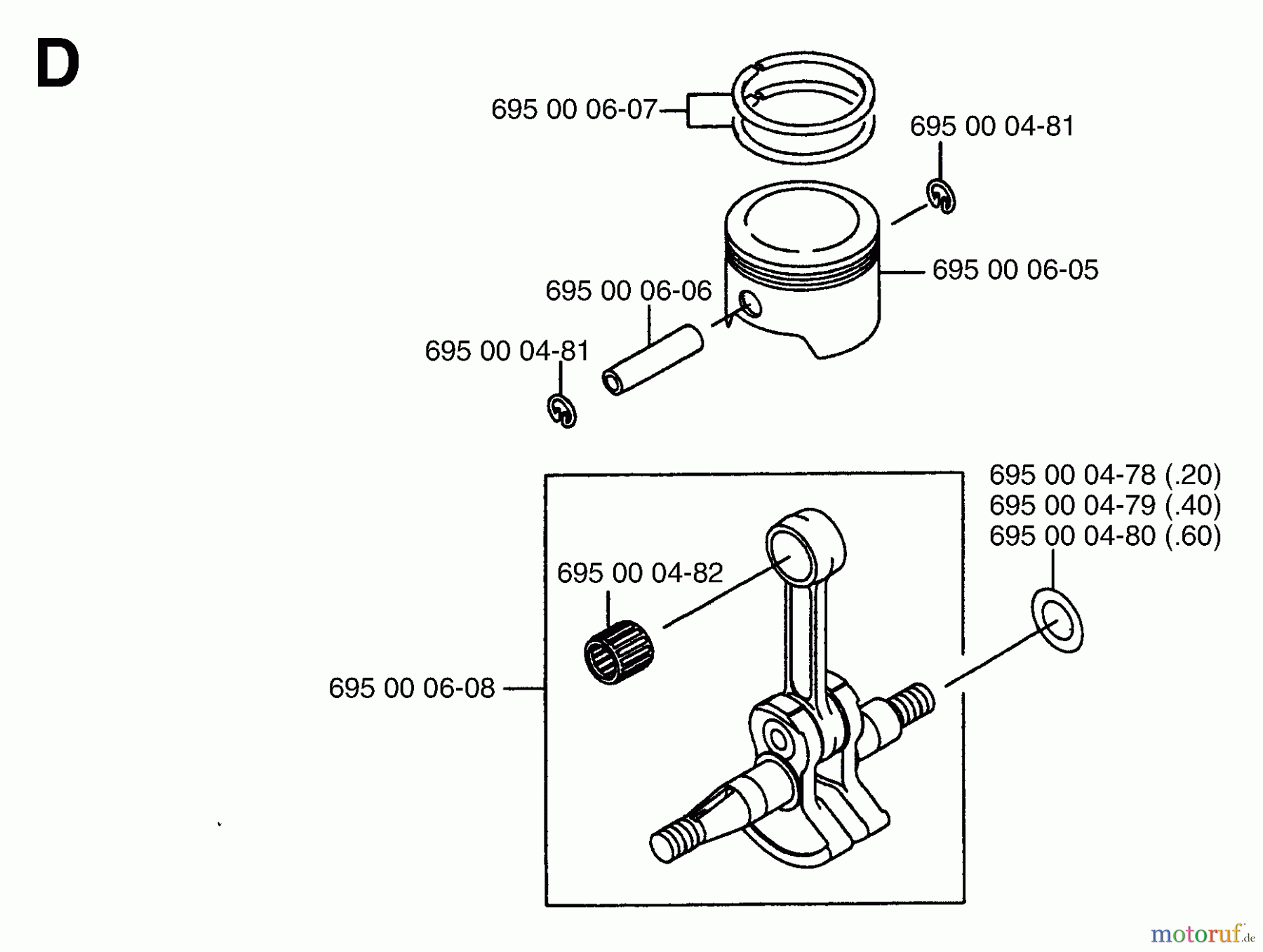  Husqvarna Bläser / Sauger / Häcksler / Mulchgeräte 155 BF - Husqvarna Backpack Blower (1999-07 & After) Piston & Crankshaft