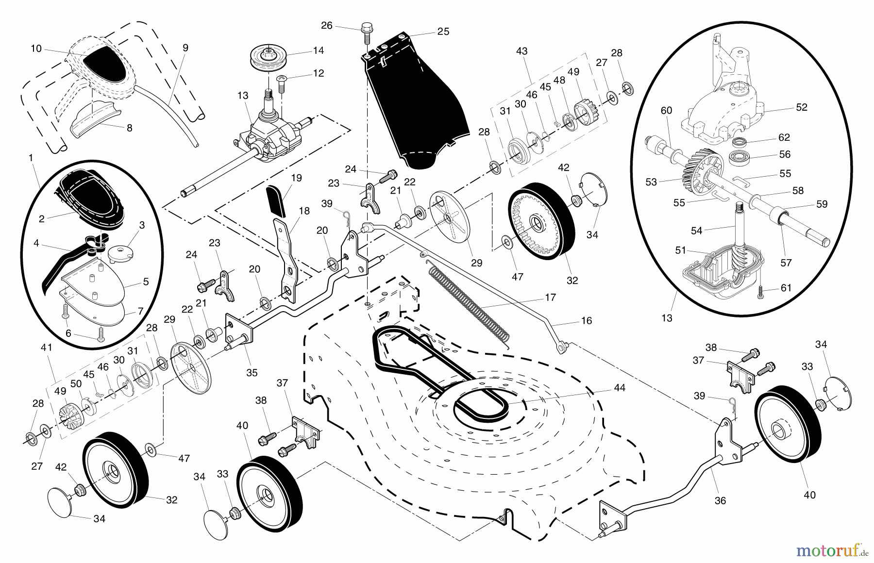  Husqvarna Rasenmäher 5521 BBC (96143001300) - Husqvarna Walk-Behind Mower (2006-02 & After) Drive Assembly