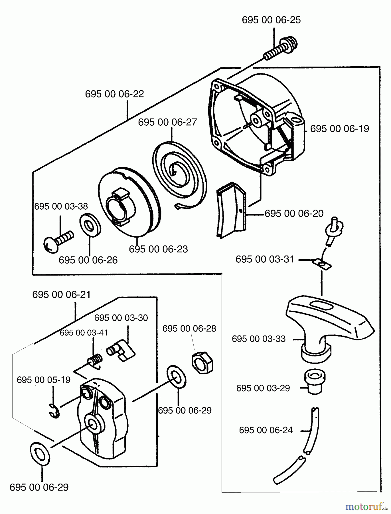  Husqvarna Bläser / Sauger / Häcksler / Mulchgeräte 155 BT - Husqvarna Backpack Blower (1998-10 & After) Starter