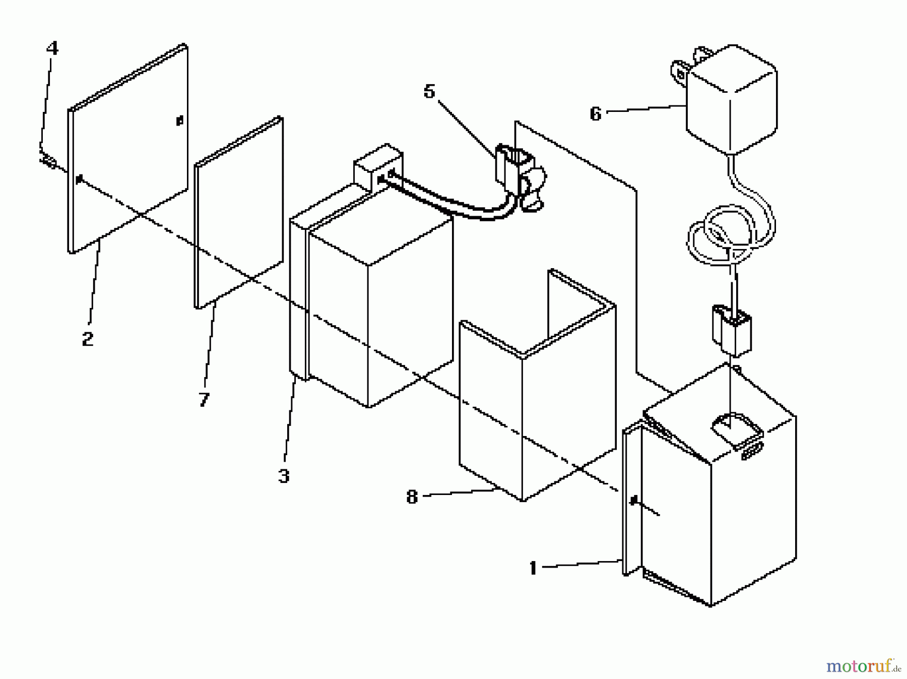  Husqvarna Rasenmäher 56 SFE (954076401A) - Husqvarna Walk-Behind Mower (1995-09 & After) Battery