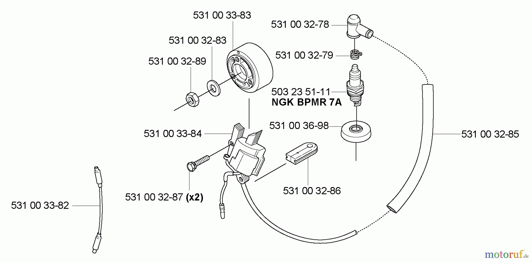  Husqvarna Bläser / Sauger / Häcksler / Mulchgeräte 155 BT - Husqvarna Backpack Blower (2005-08 & After) Ignition / Flywheel