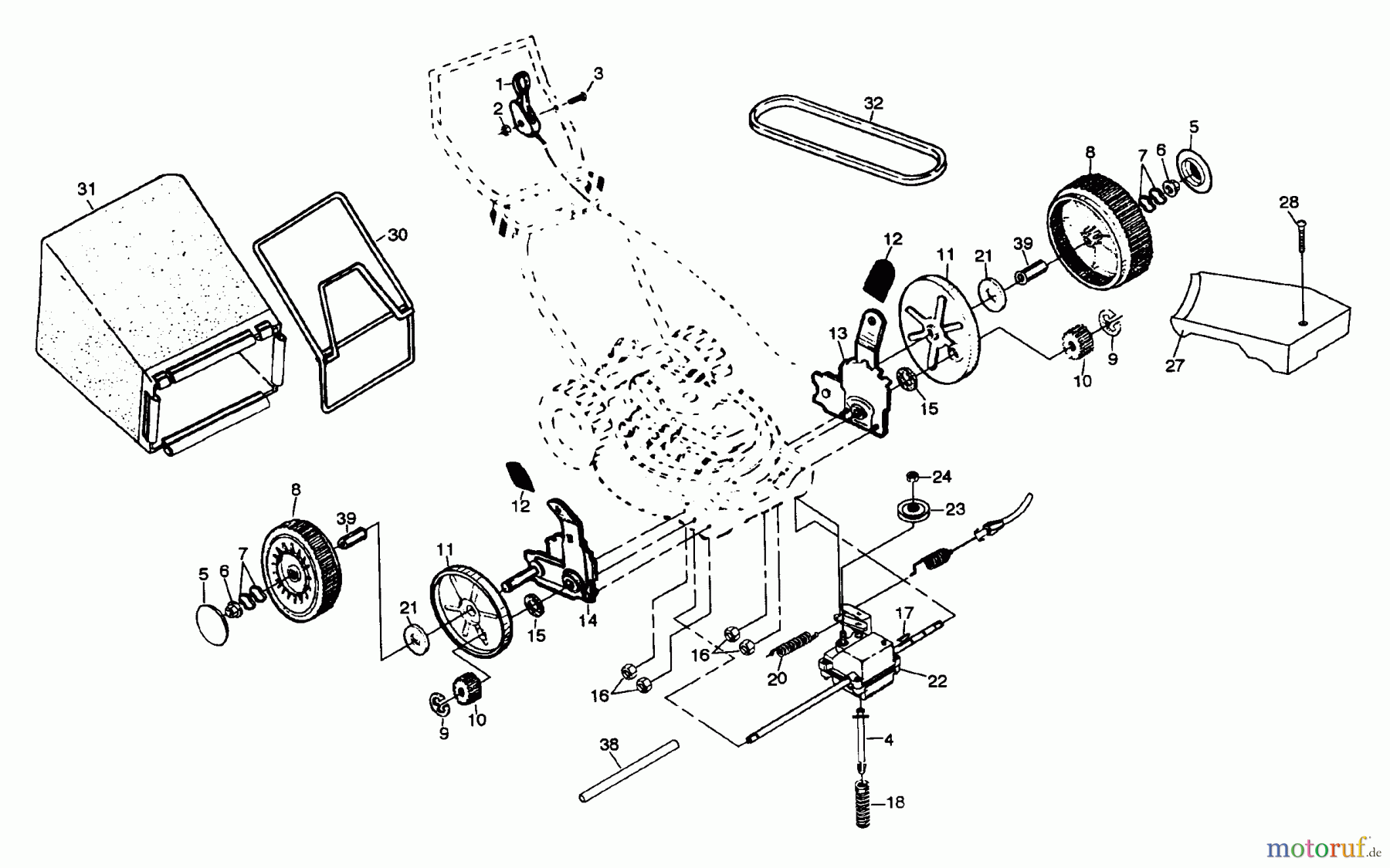  Husqvarna Rasenmäher 560 HST (954140060A) - Husqvarna Walk-Behind Mower (1998-02 & After) Rotary Lawn Mower (Part 2)